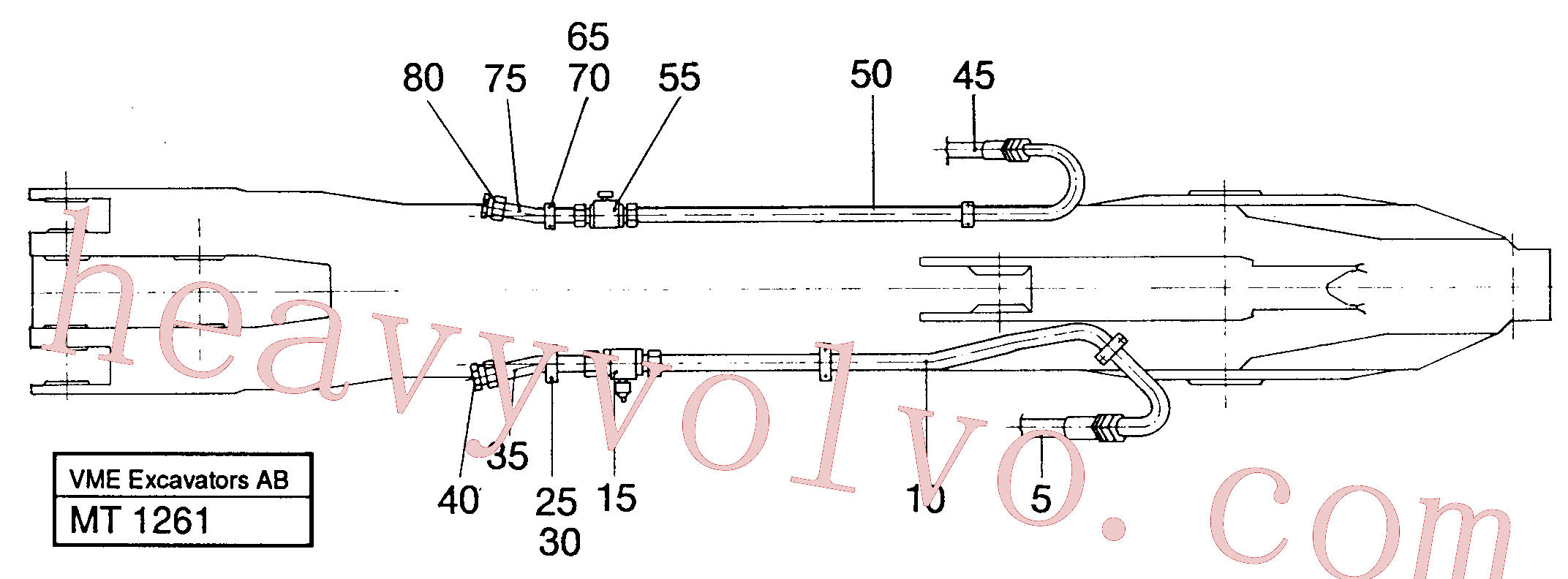 Volvo excavator part VOE14254494 Tube Assembly for sale