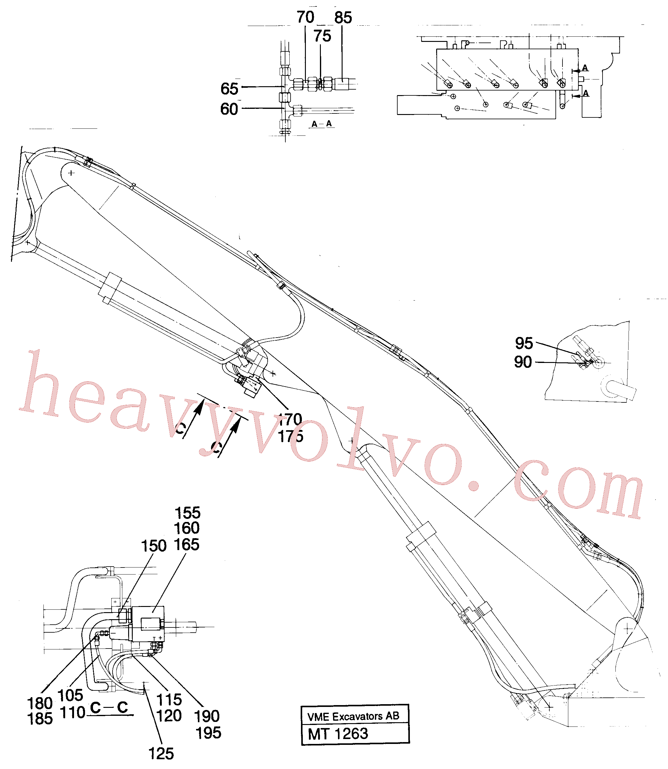 VOE14247387 Hydraulic hose for Volvo Excavator spare