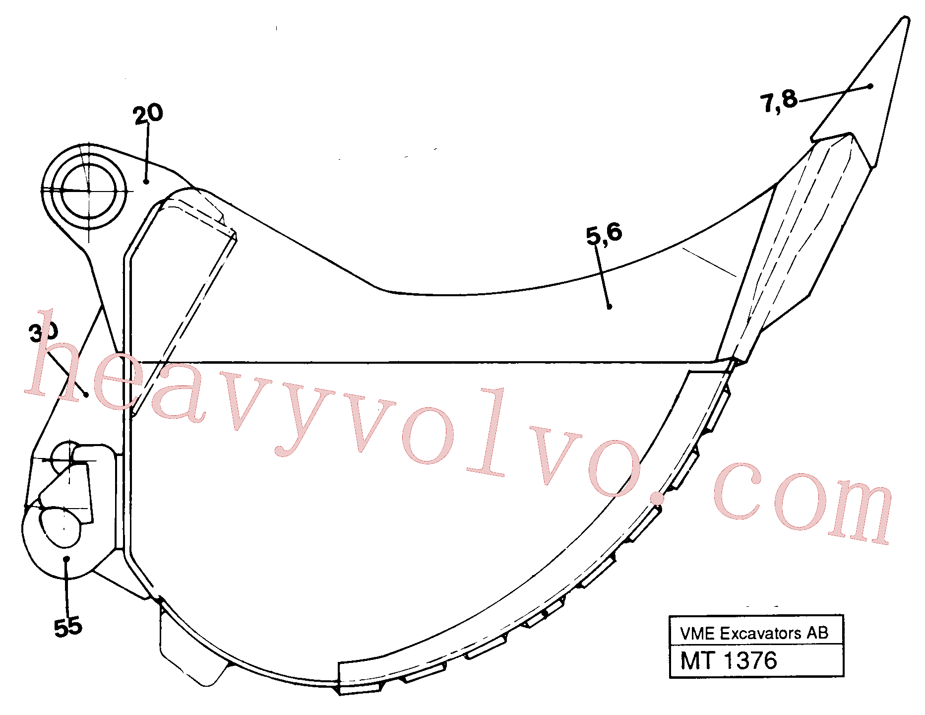 Volvo excavator part VOE14105000 Bucket breast for sale