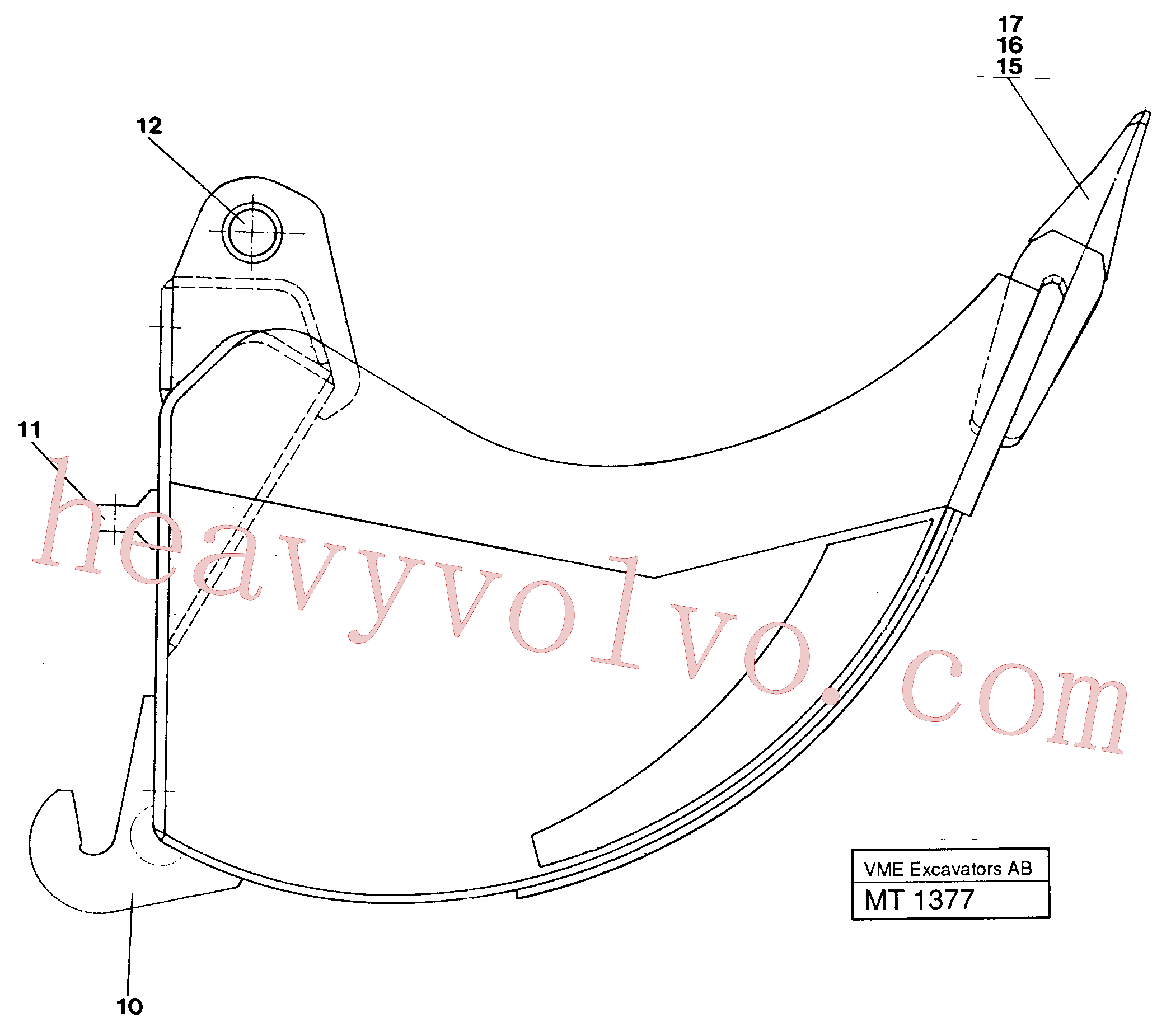 Volvo VOE14230660 Cable bucket aftermarket part for sale