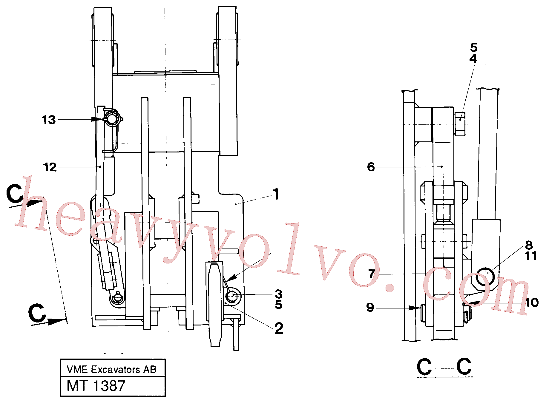 VOE14015220 Ring Peg for Volvo Excavator Parts