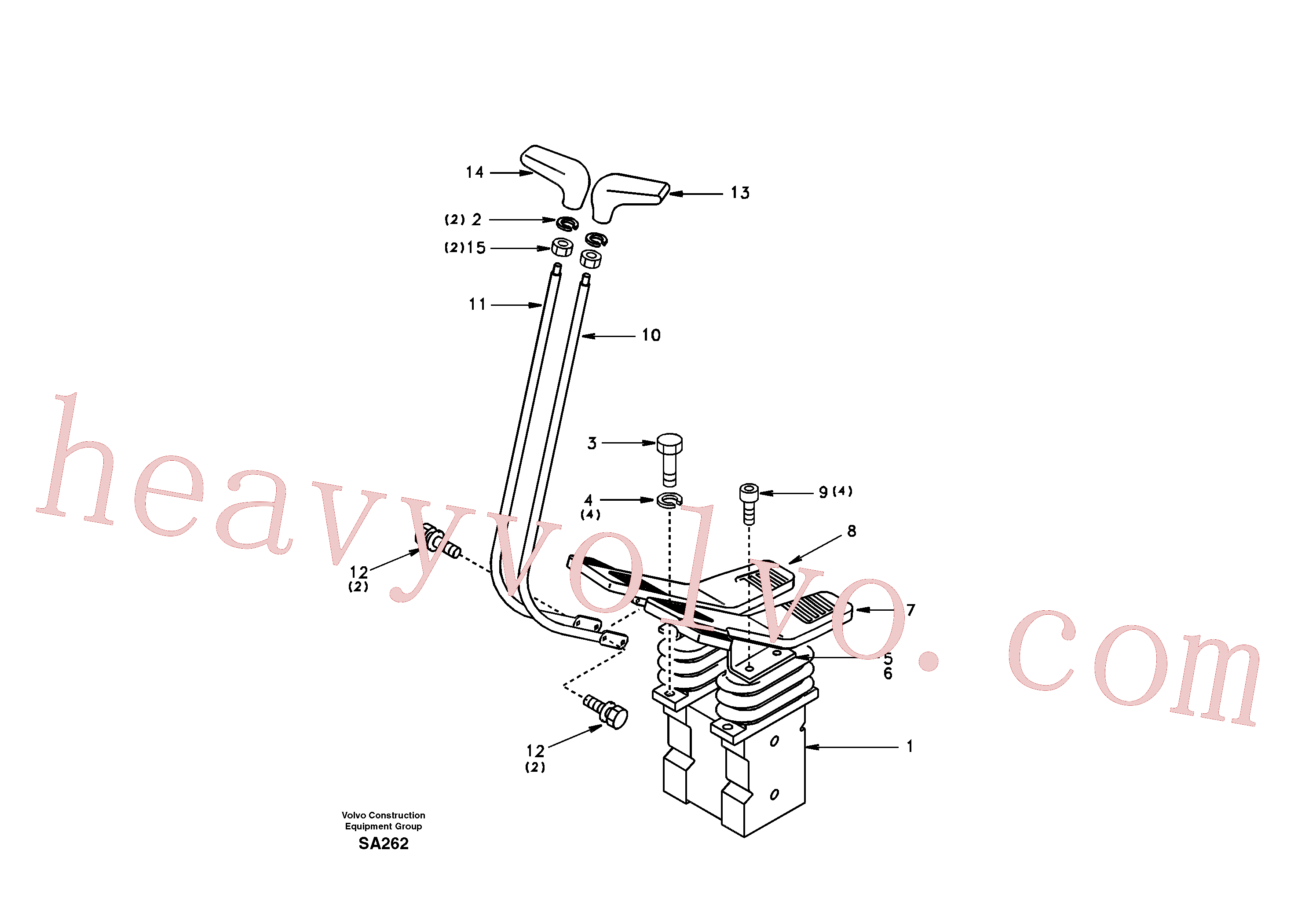 SA1068-02450 Lever for Volvo Excavator Parts