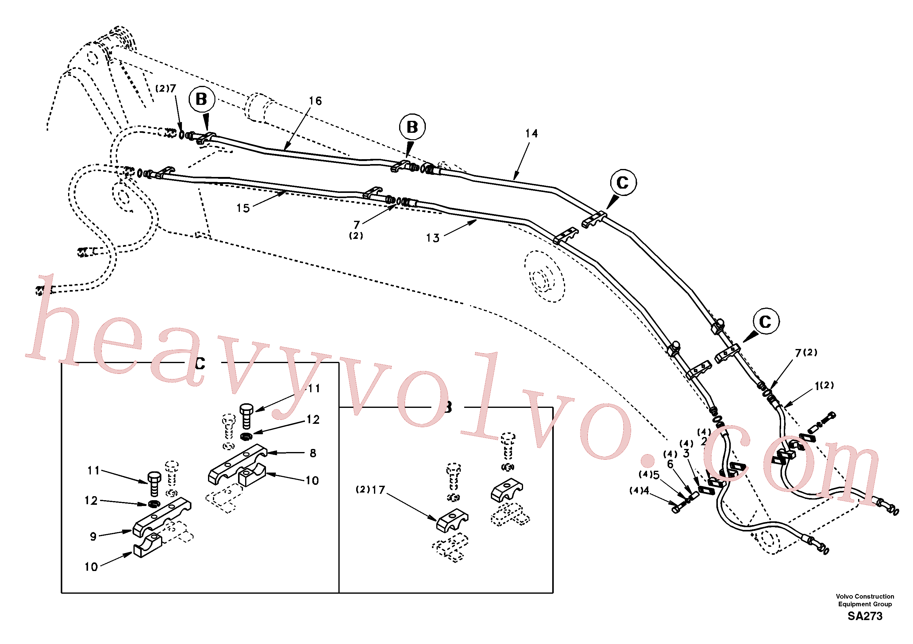 SA9011-21016 Bolt for Volvo Excavator Parts
