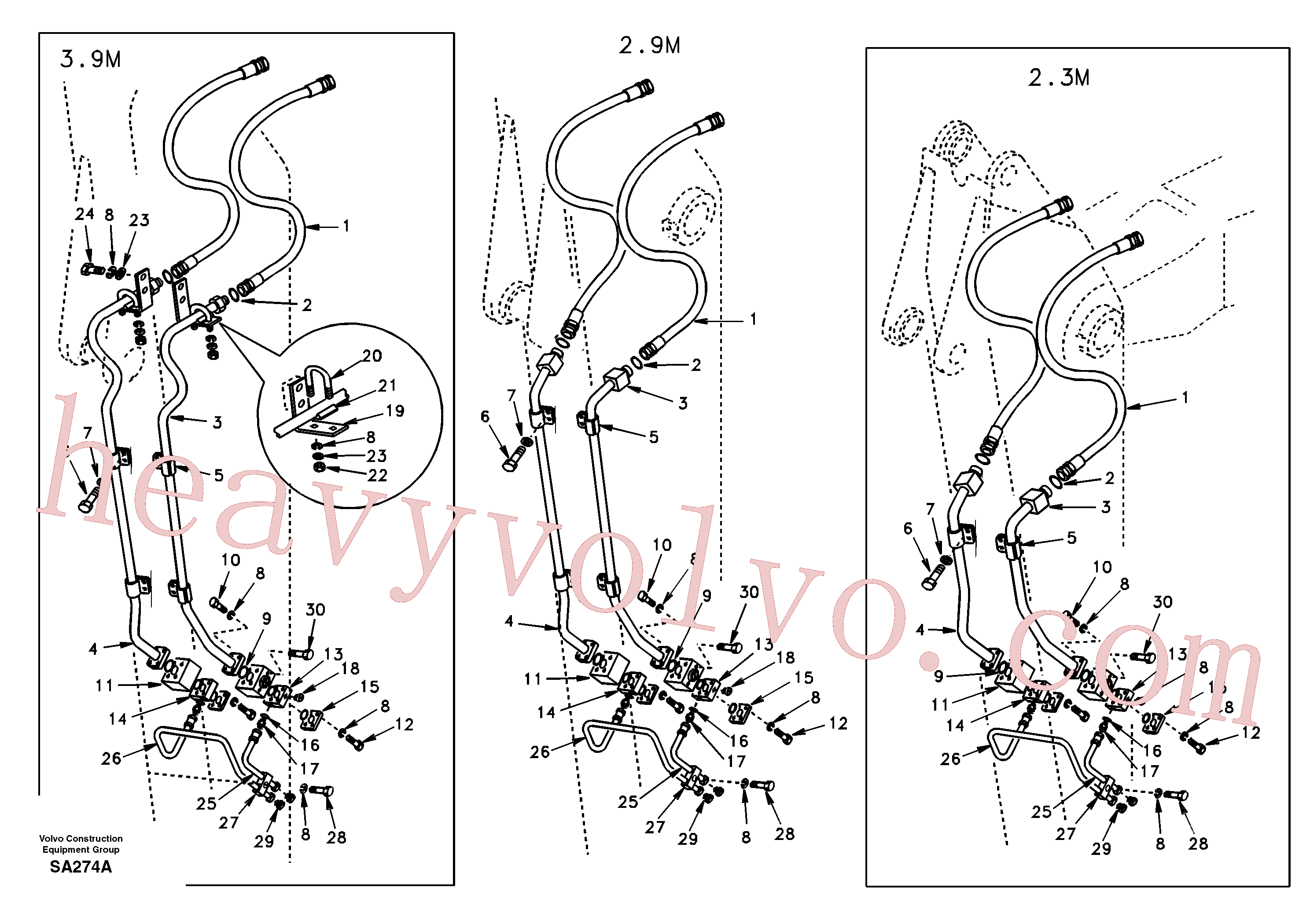 Wholesale SA1174-53430 Pipe for Volvo Excavator