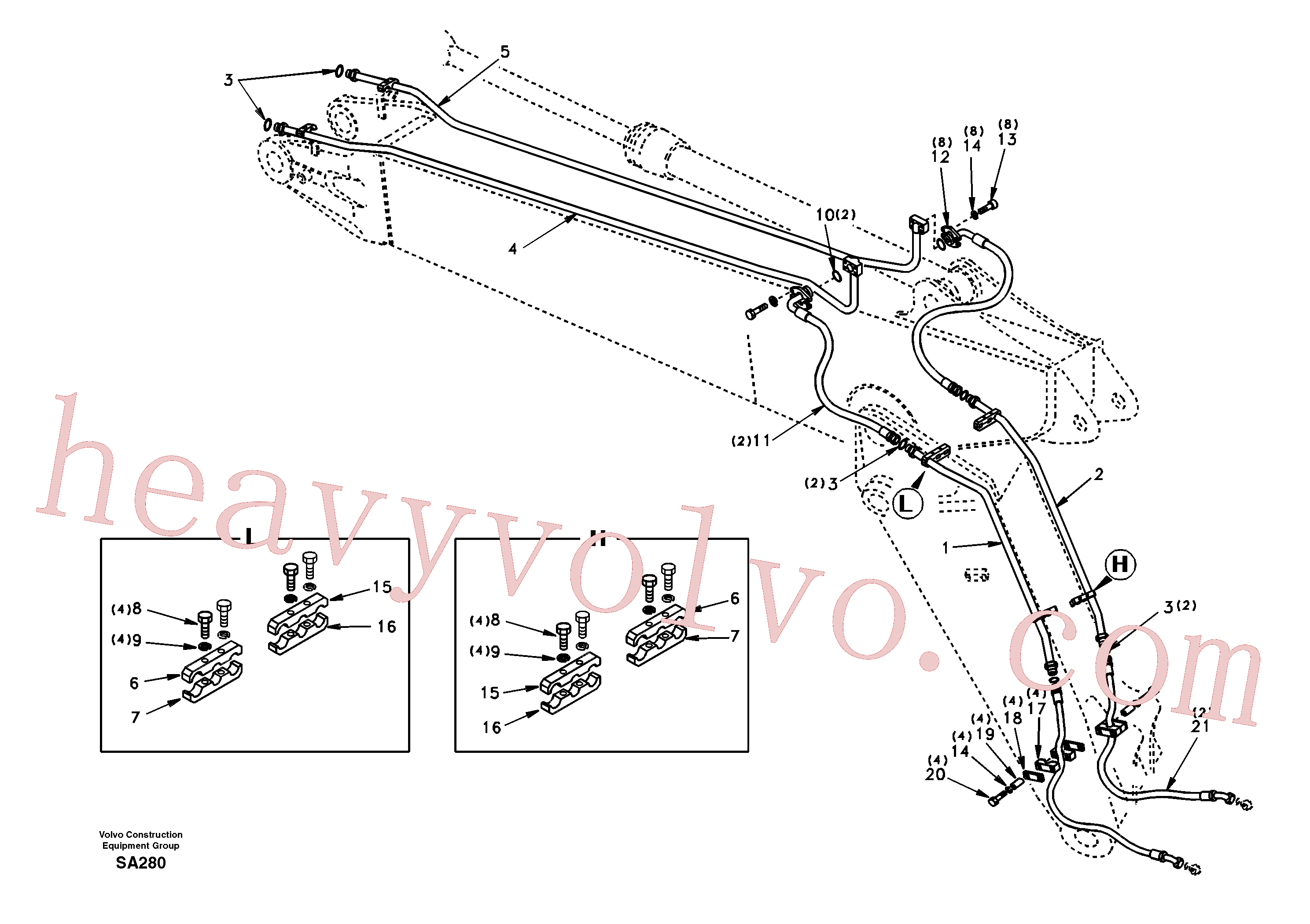 SA9011-21016 Bolt for Volvo Excavator Parts