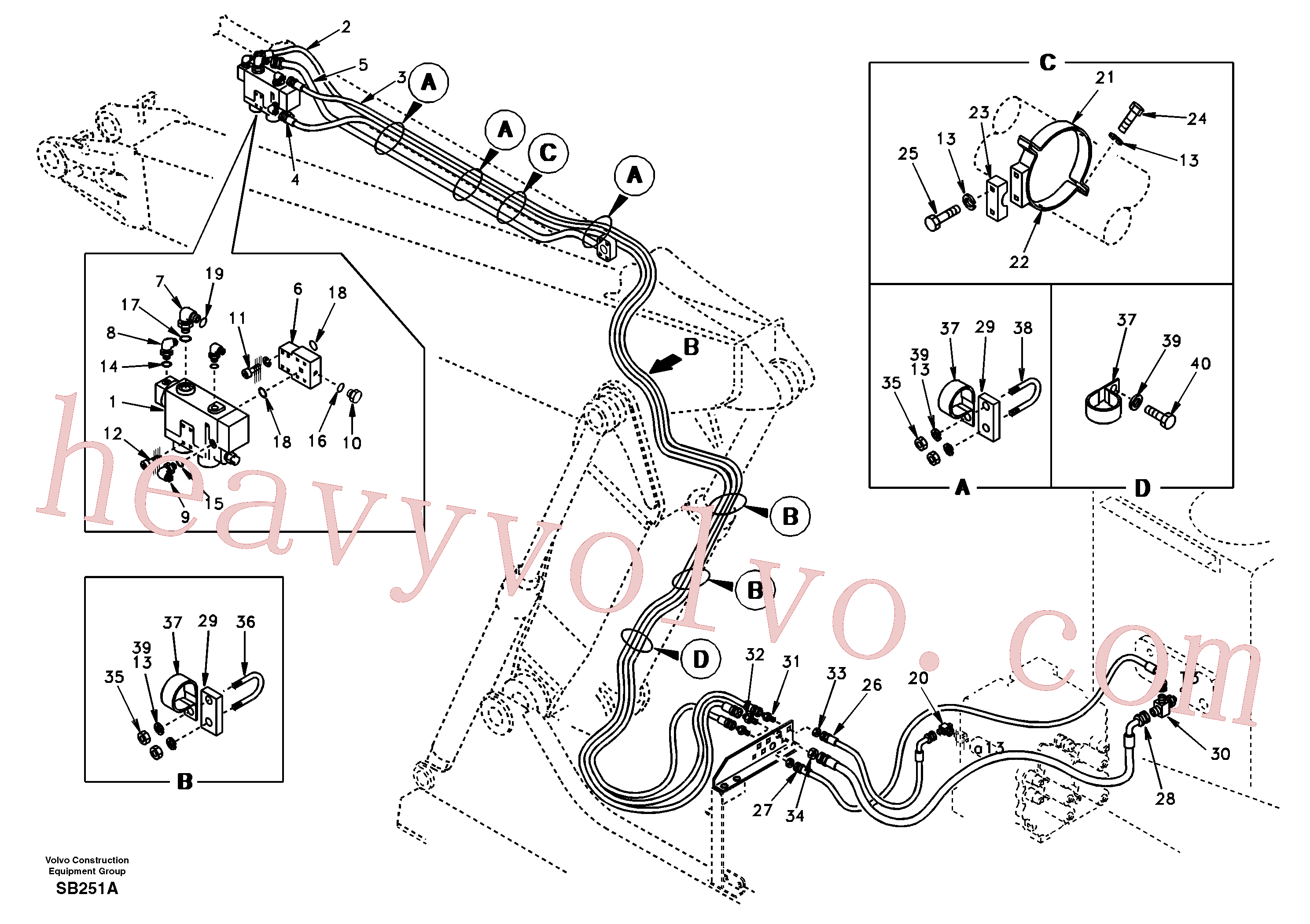 China Made SA9372-33460 Clamp parts for Volvo Excavator