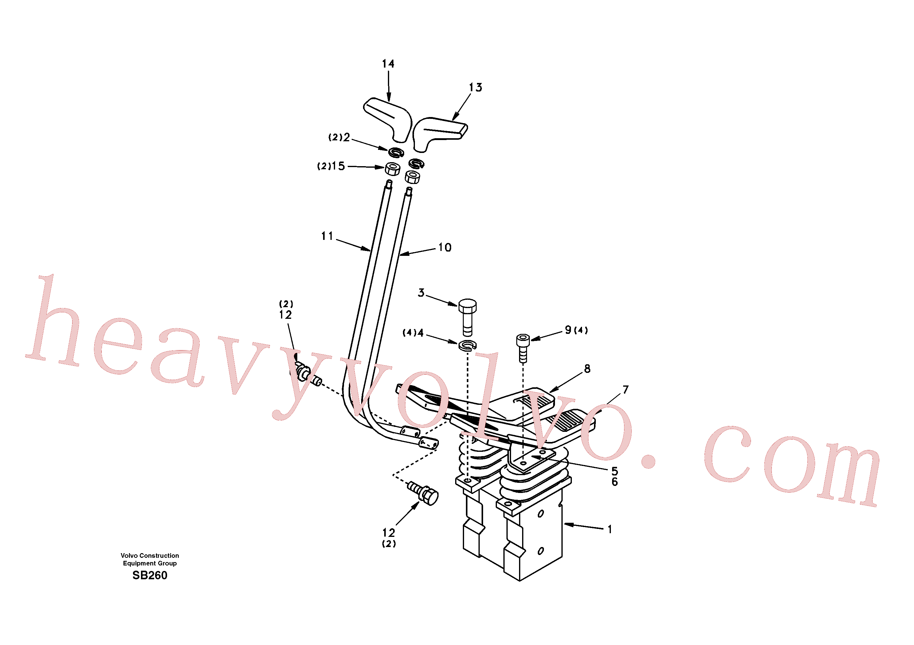 SA1068-02450 Lever for Volvo Excavator Parts