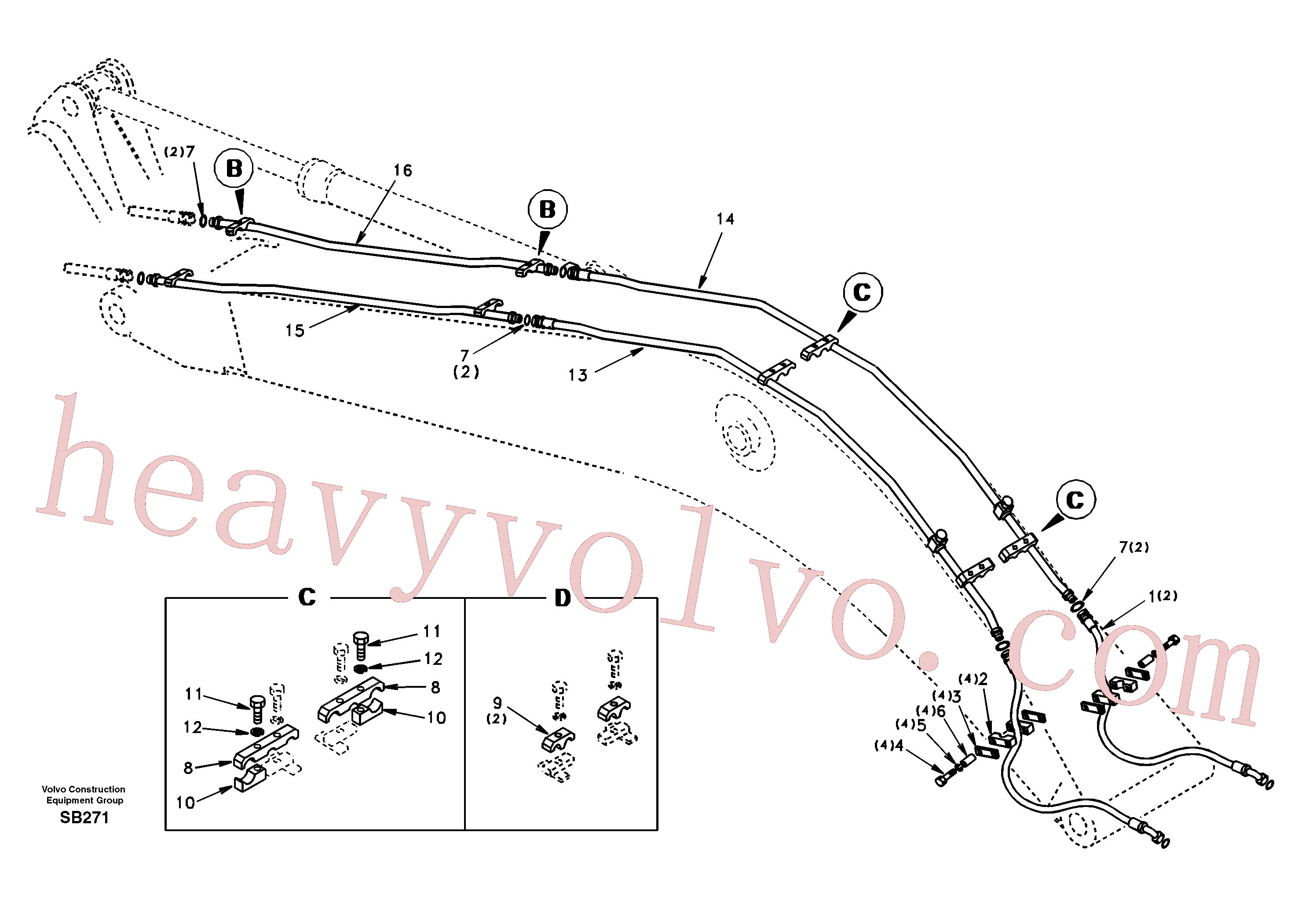 SA9011-21016 Bolt for Volvo Excavator Parts