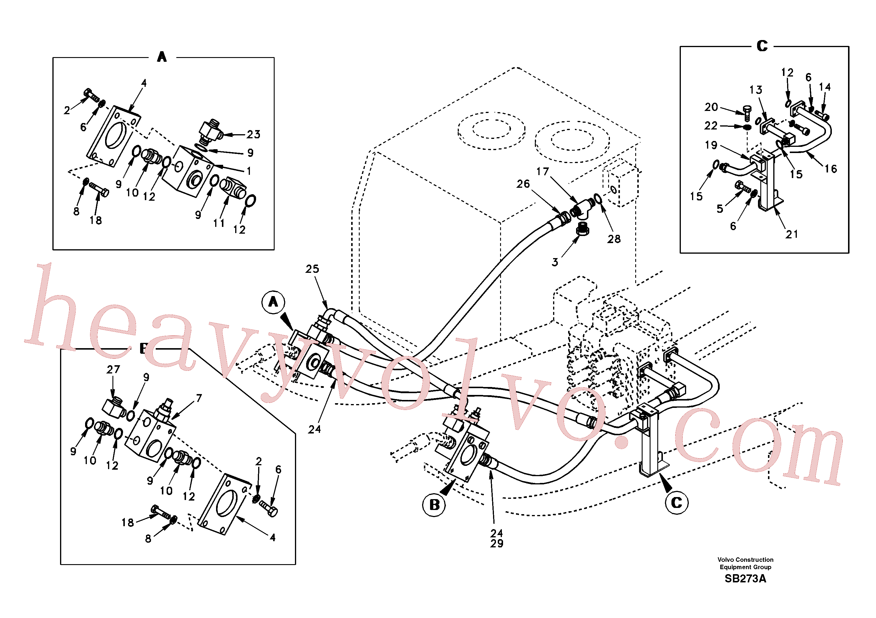 SA9011-21016 Bolt for Volvo Excavator Parts