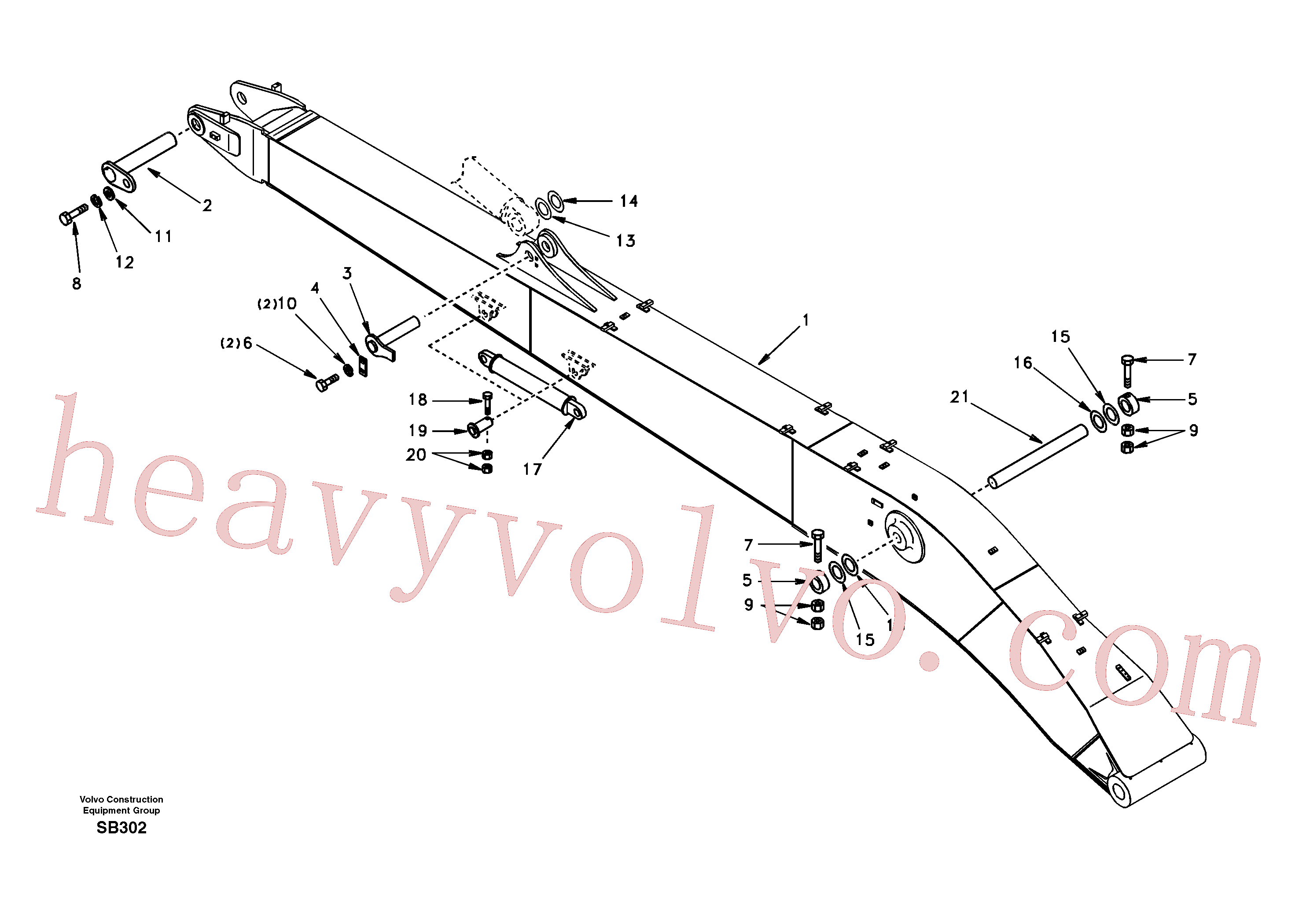 Wholesale SA1073-05300 Pin for Volvo Excavator