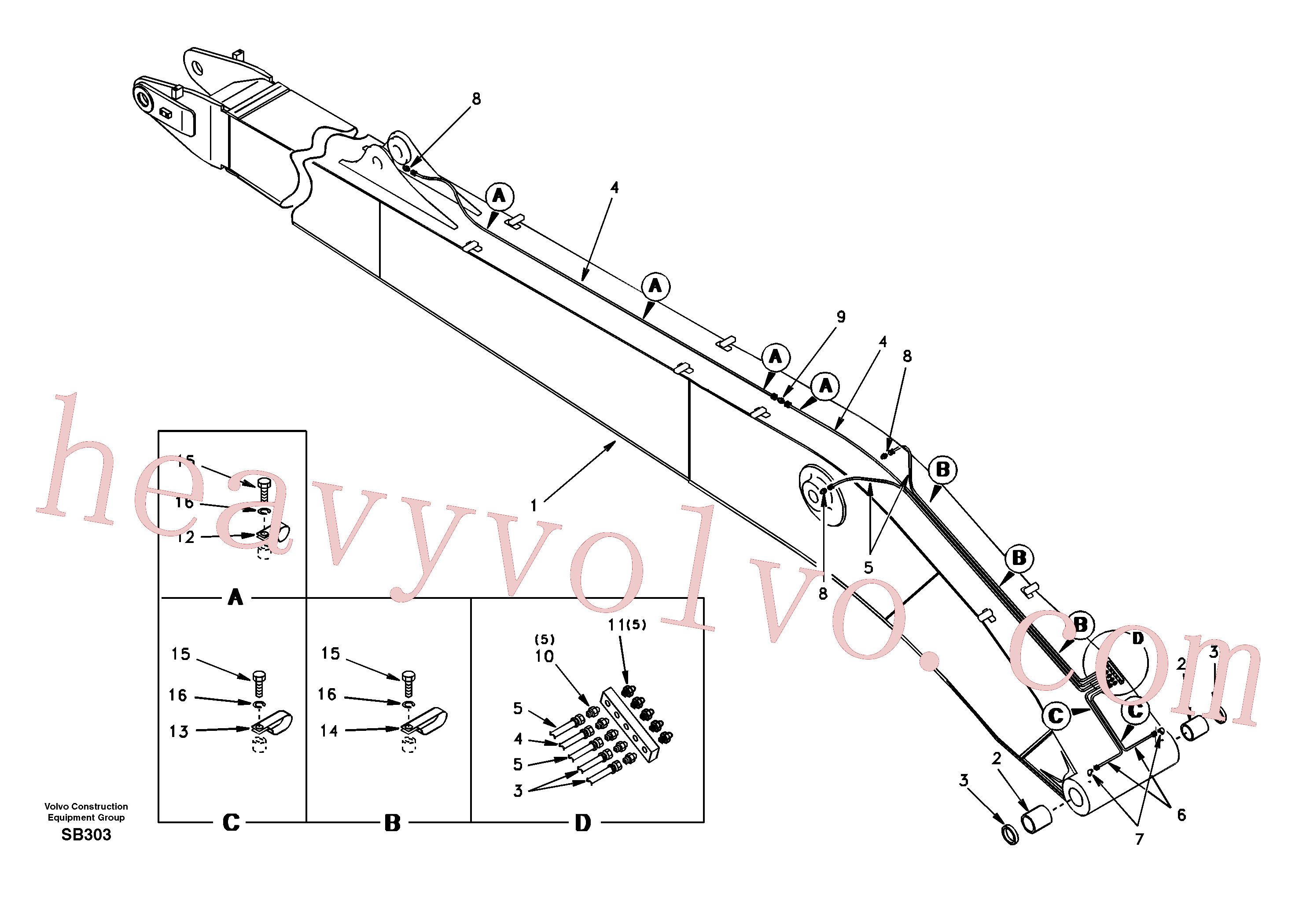 SA1173-00331 Bushing for Volvo Excavator spare