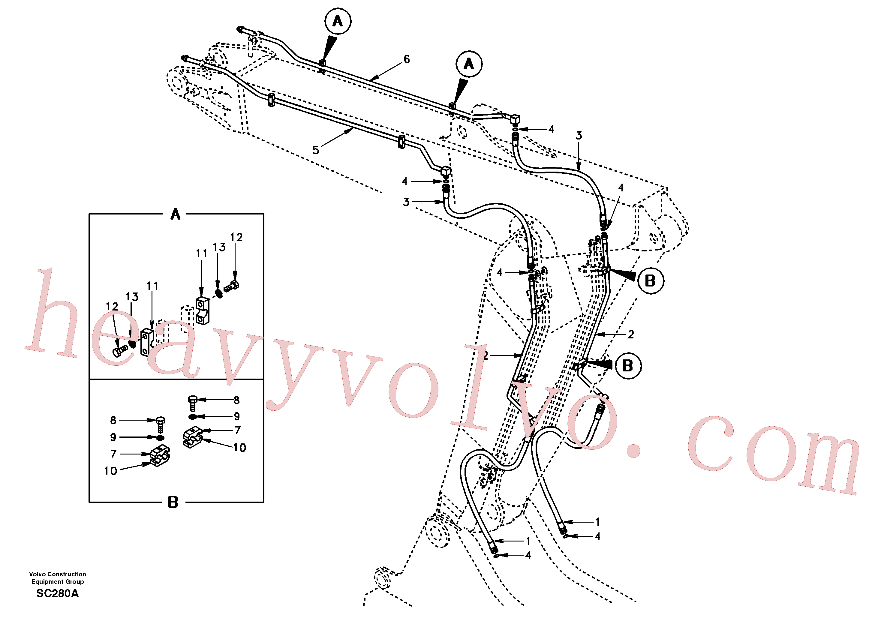 Wholesale SA9401-35626 Hose for Volvo Excavator