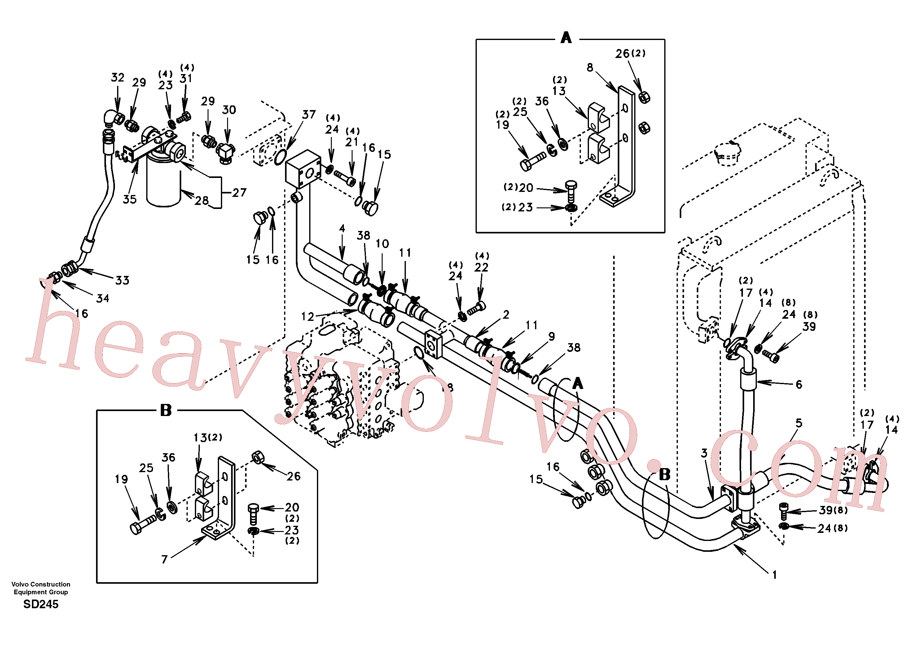 China Made SA1142-05600 Valve parts for Volvo Excavator