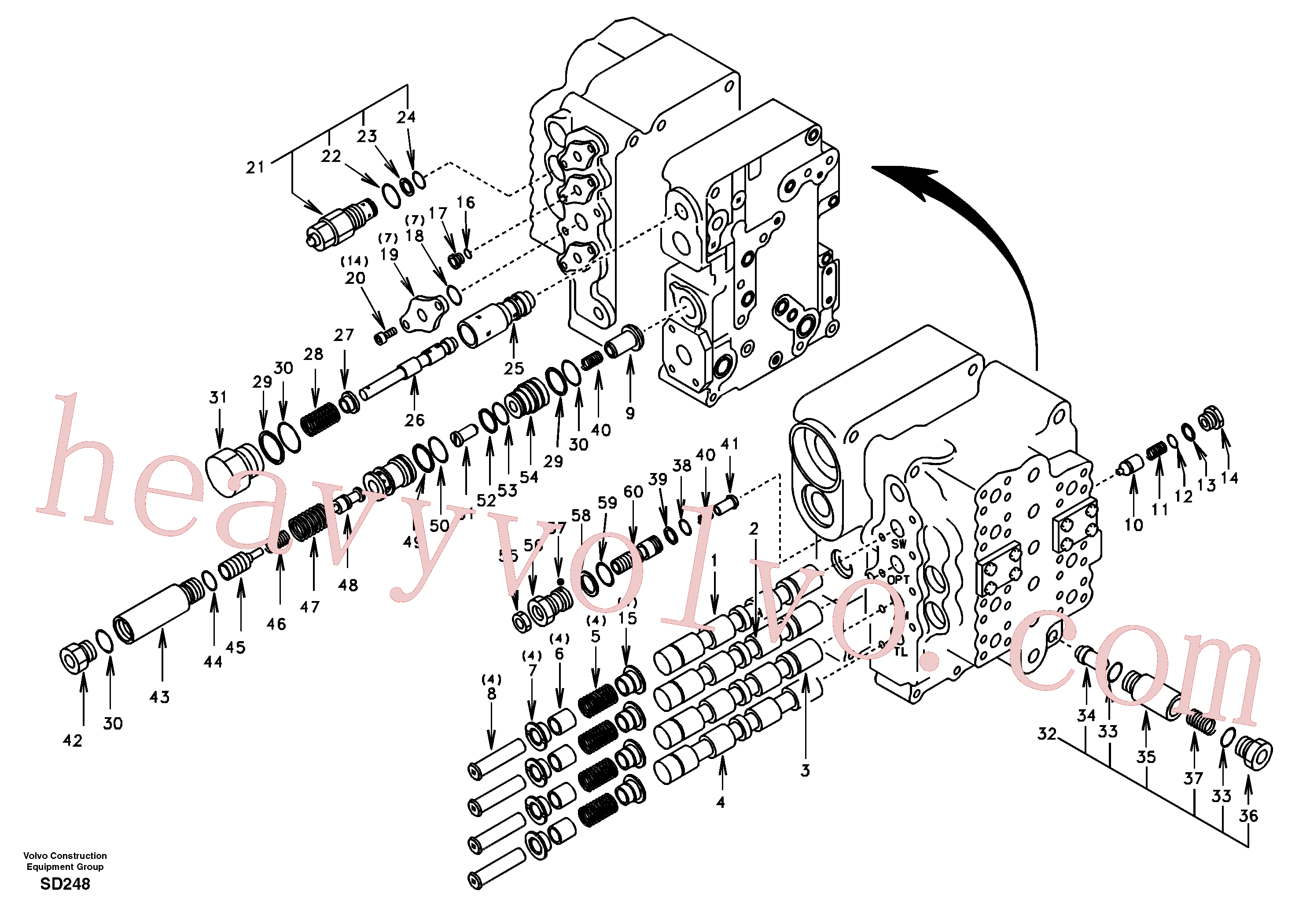 China Made VOE14501813 Relief valve parts for Volvo Excavator