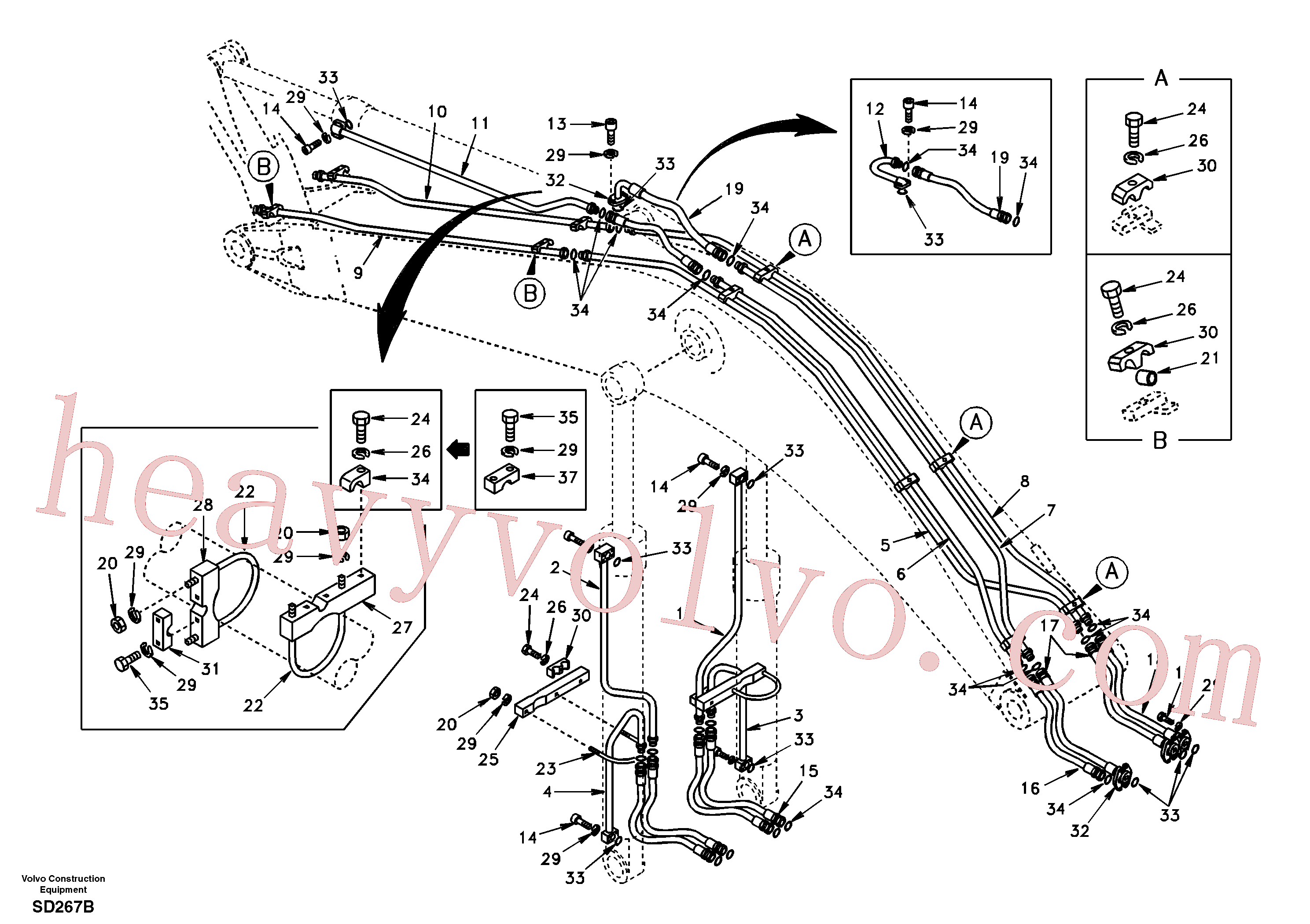 SA9406-06617 Hose assembly for Volvo Excavator Parts