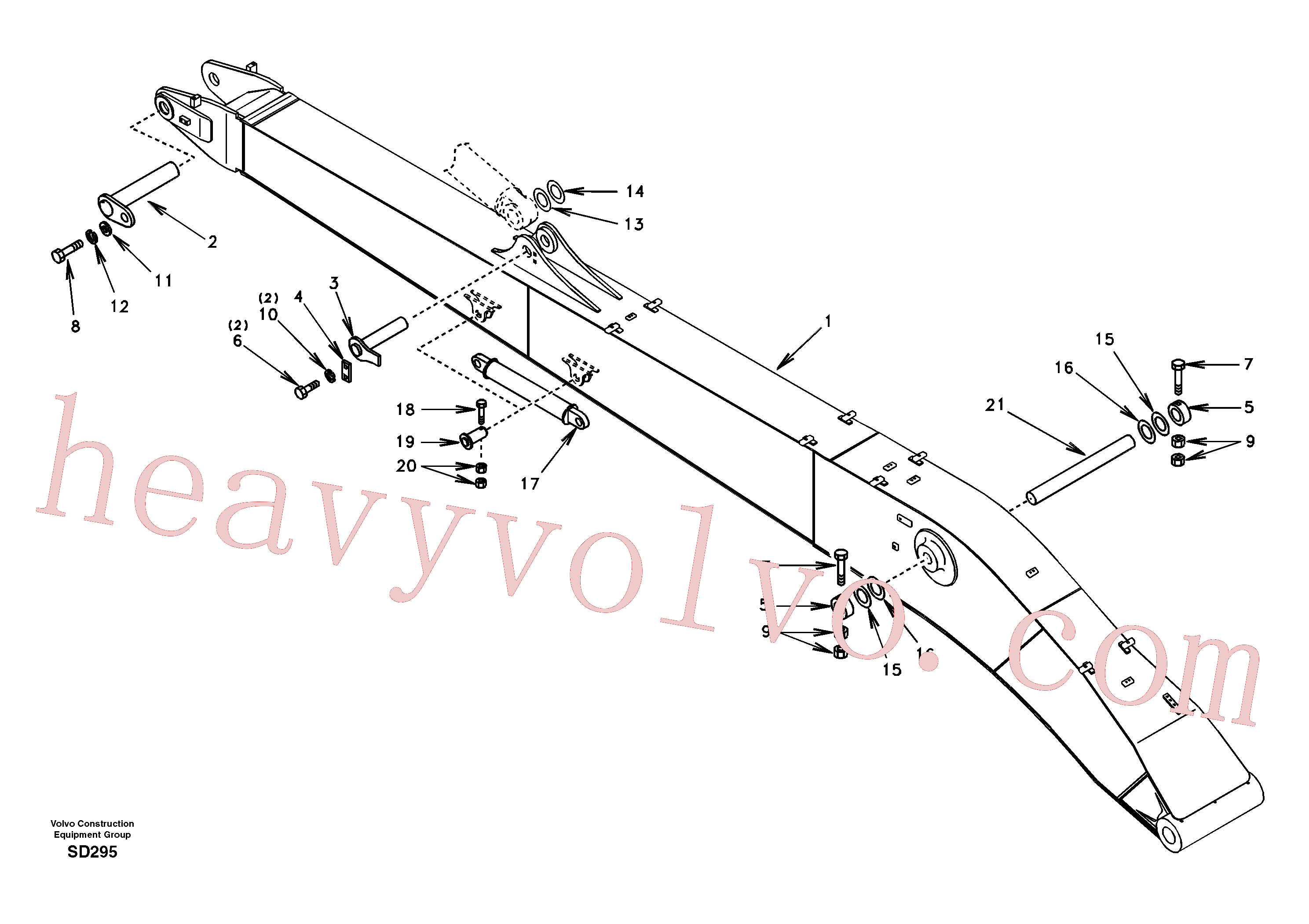 Wholesale SA1073-05300 Pin for Volvo Excavator