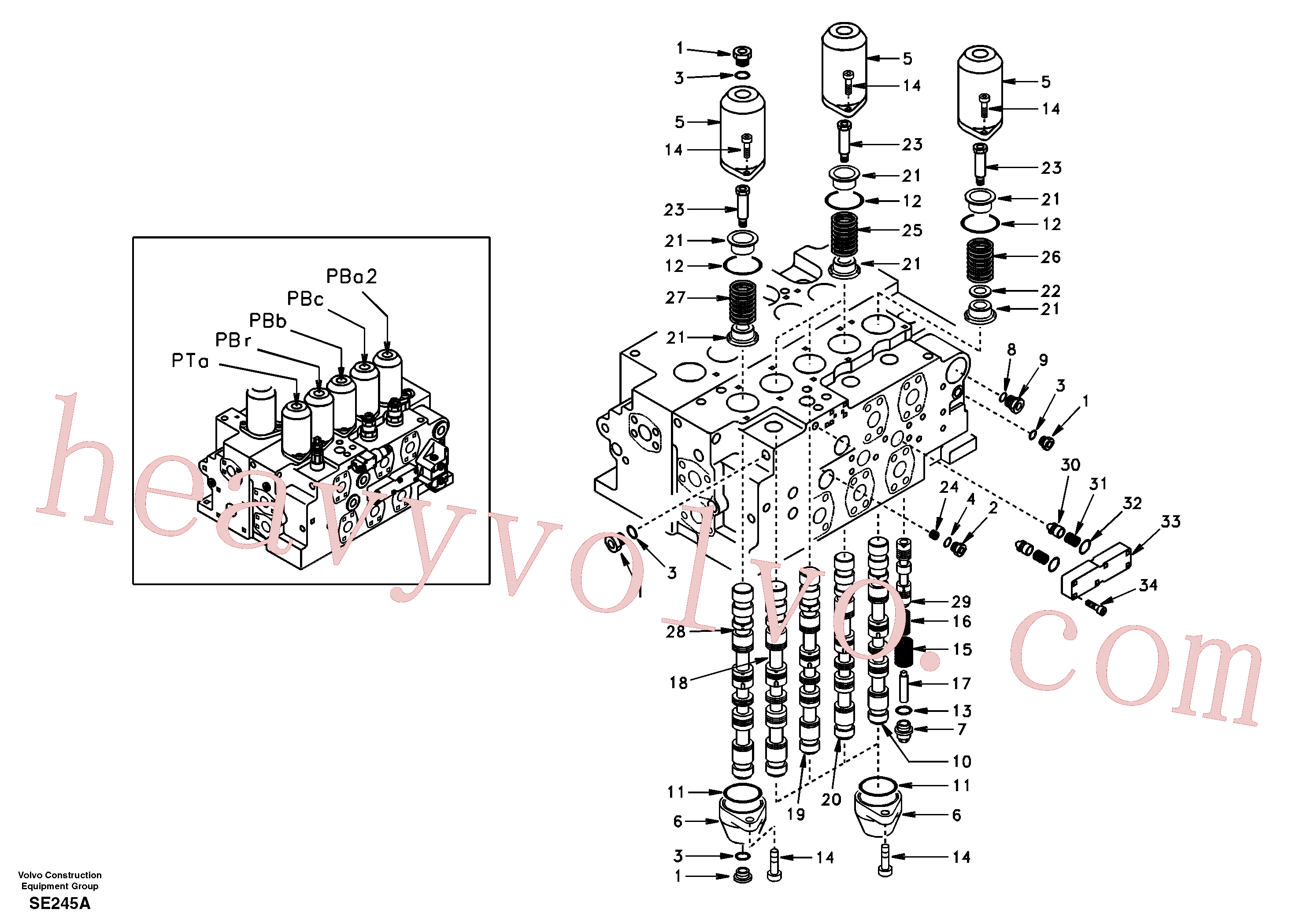 SA1142-05712 Control valve for Volvo Excavator spare