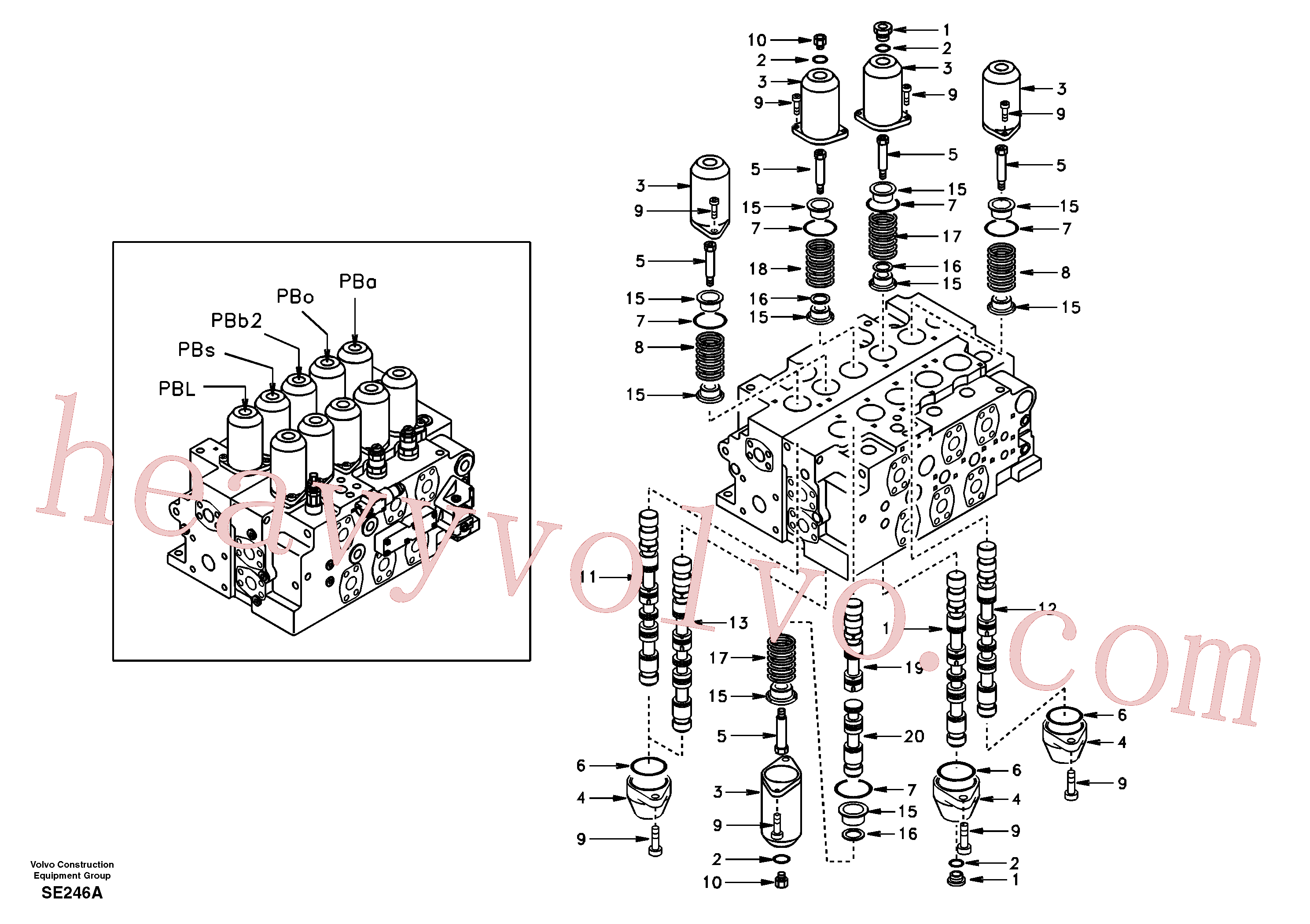 SA1142-05712 Control valve for Volvo Excavator spare