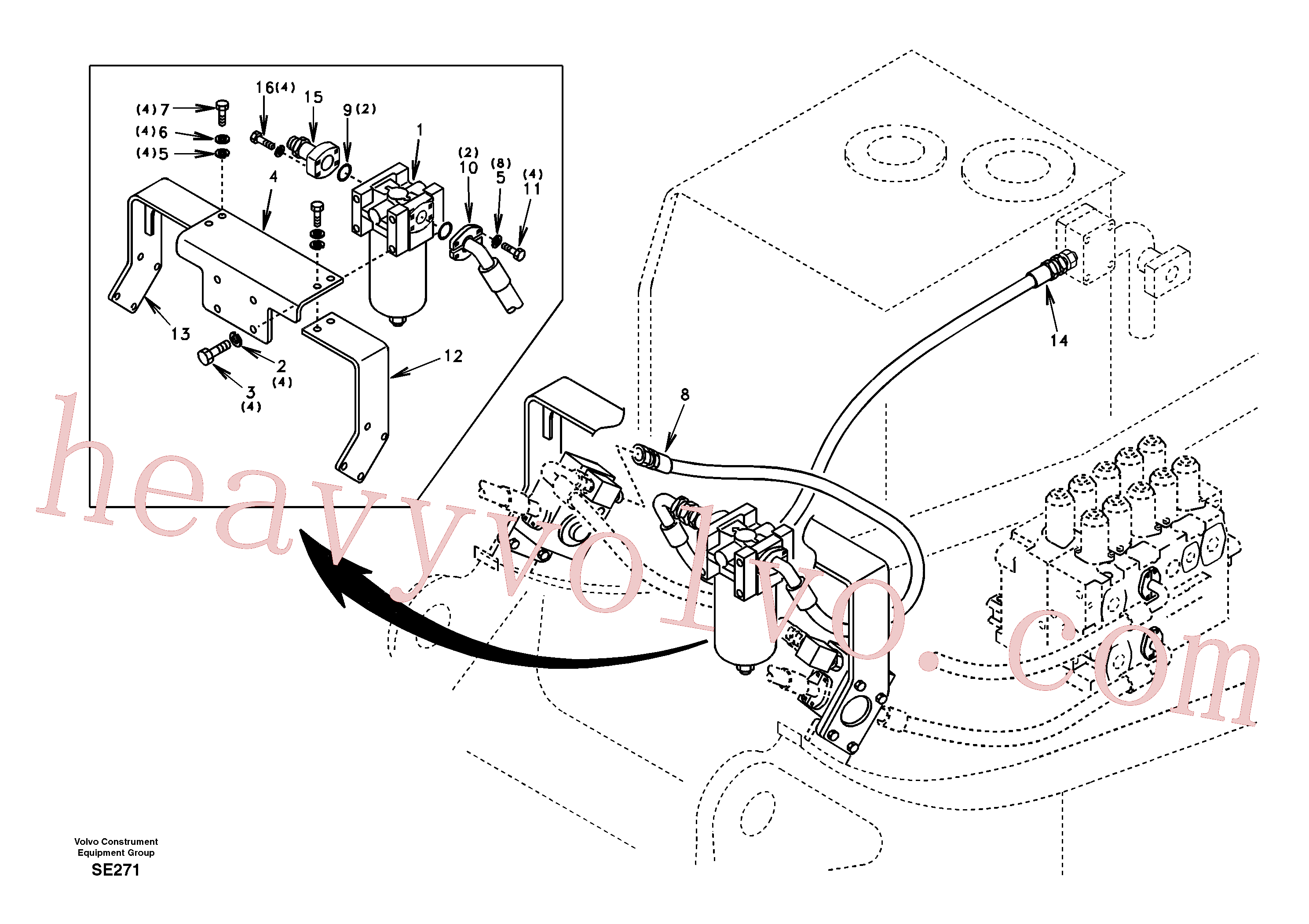 Volvo excavator part SA1142-05650 Filter for sale