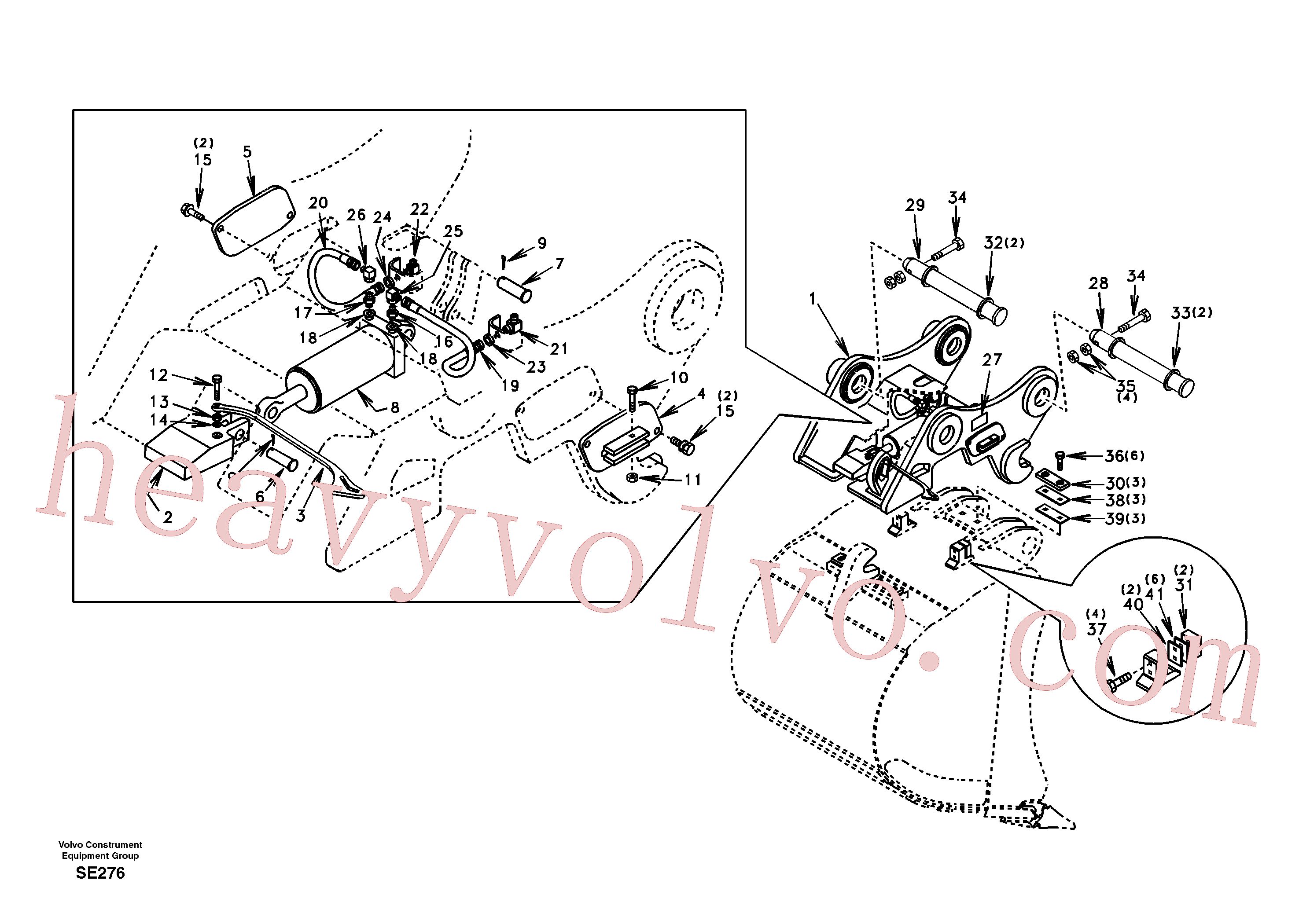 SA1192-02890 Warning decal for Volvo Excavator Parts