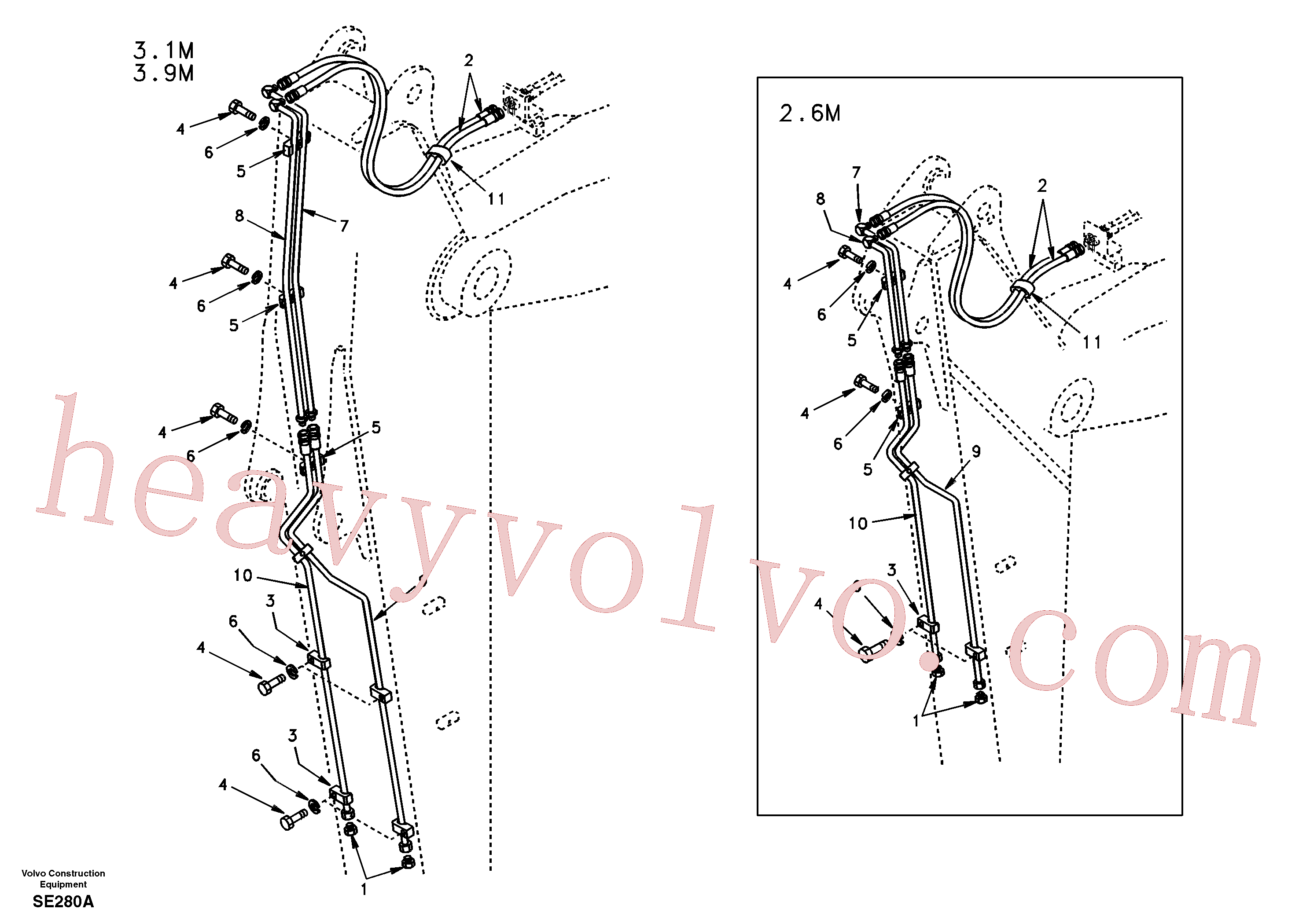 Volvo SA1174-56780 Pipe aftermarket part for sale