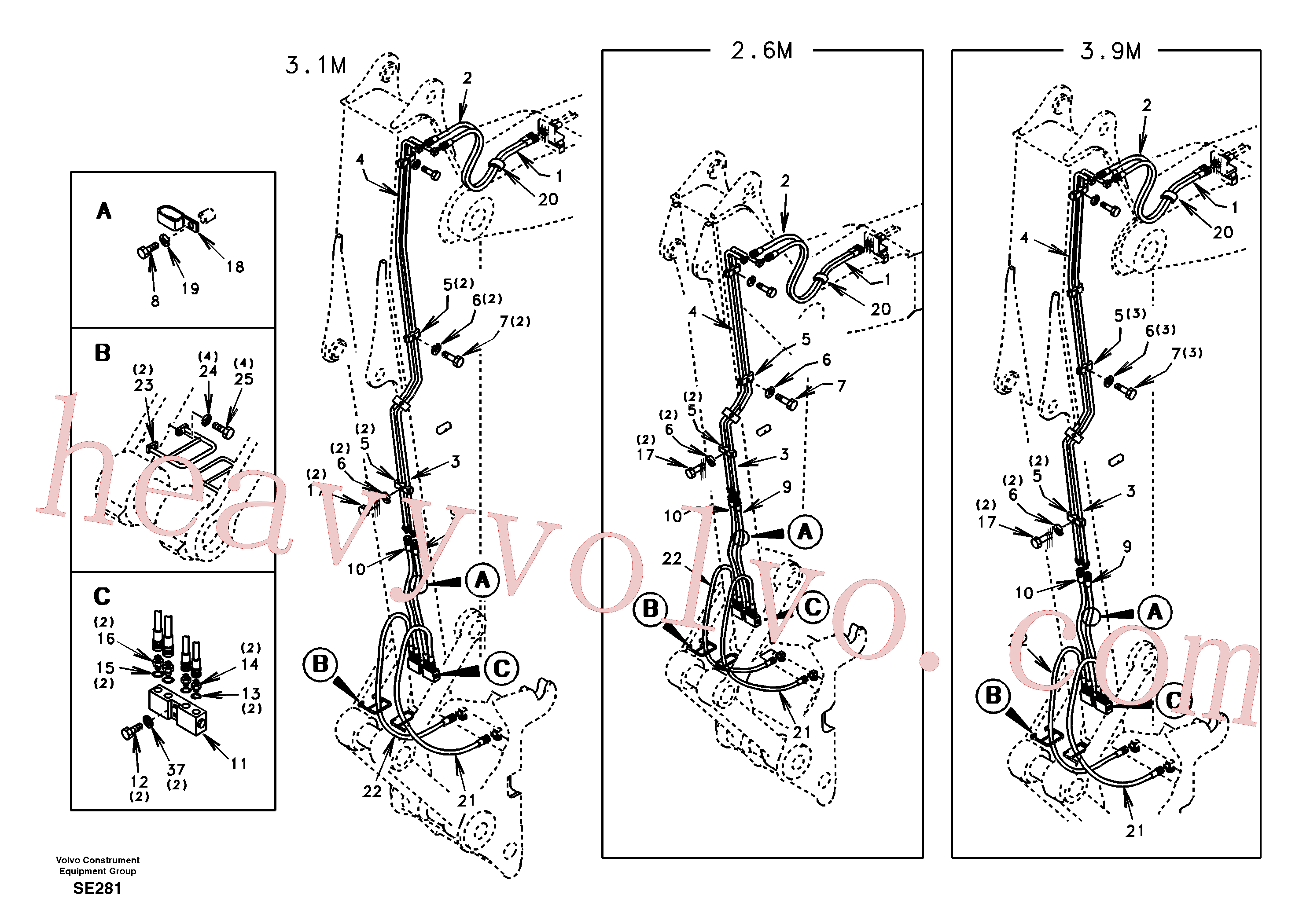 Volvo SA1174-55182 Pipe aftermarket part for sale