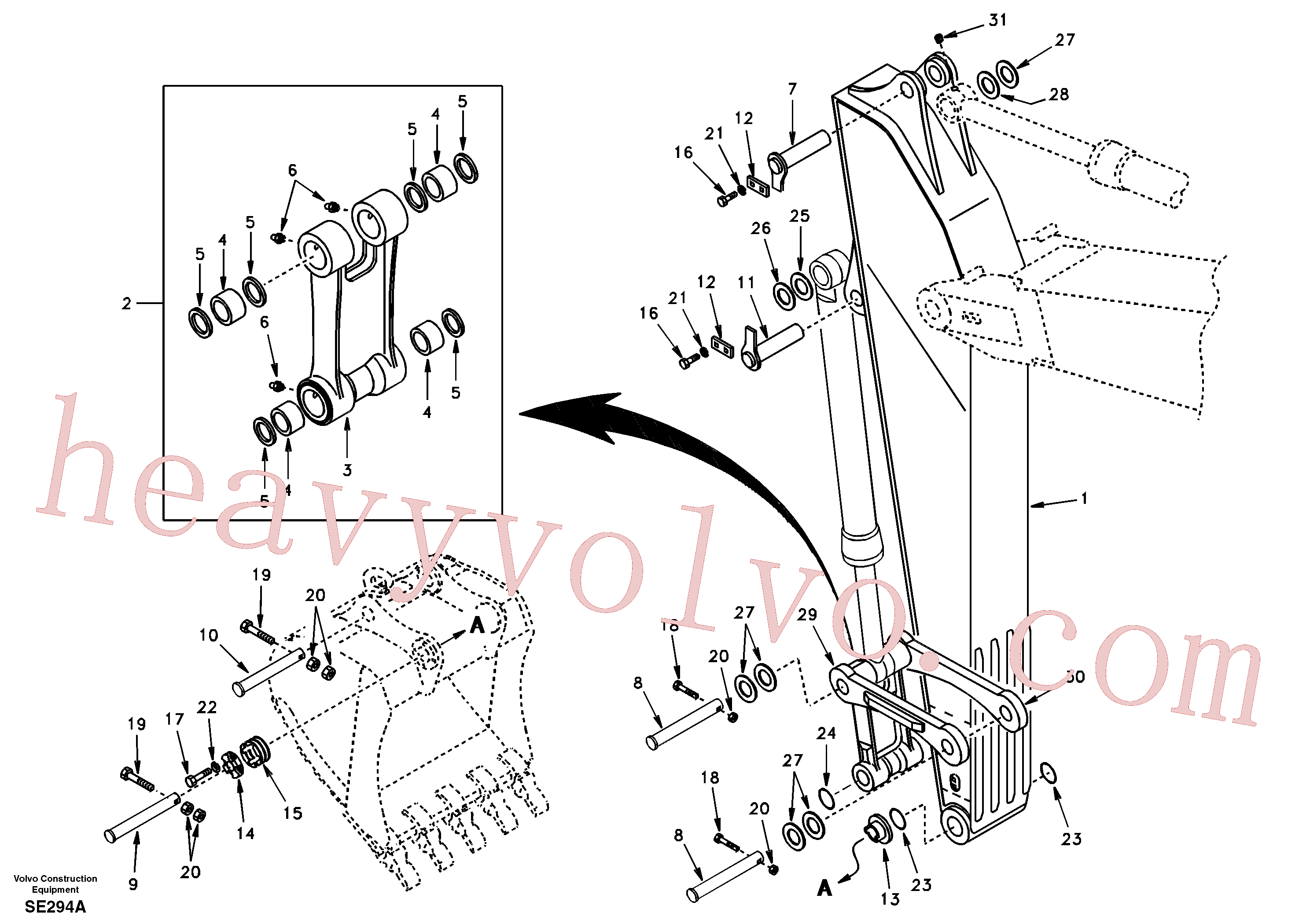 Volvo excavator part SA9011-22025 Hexagon screw for sale