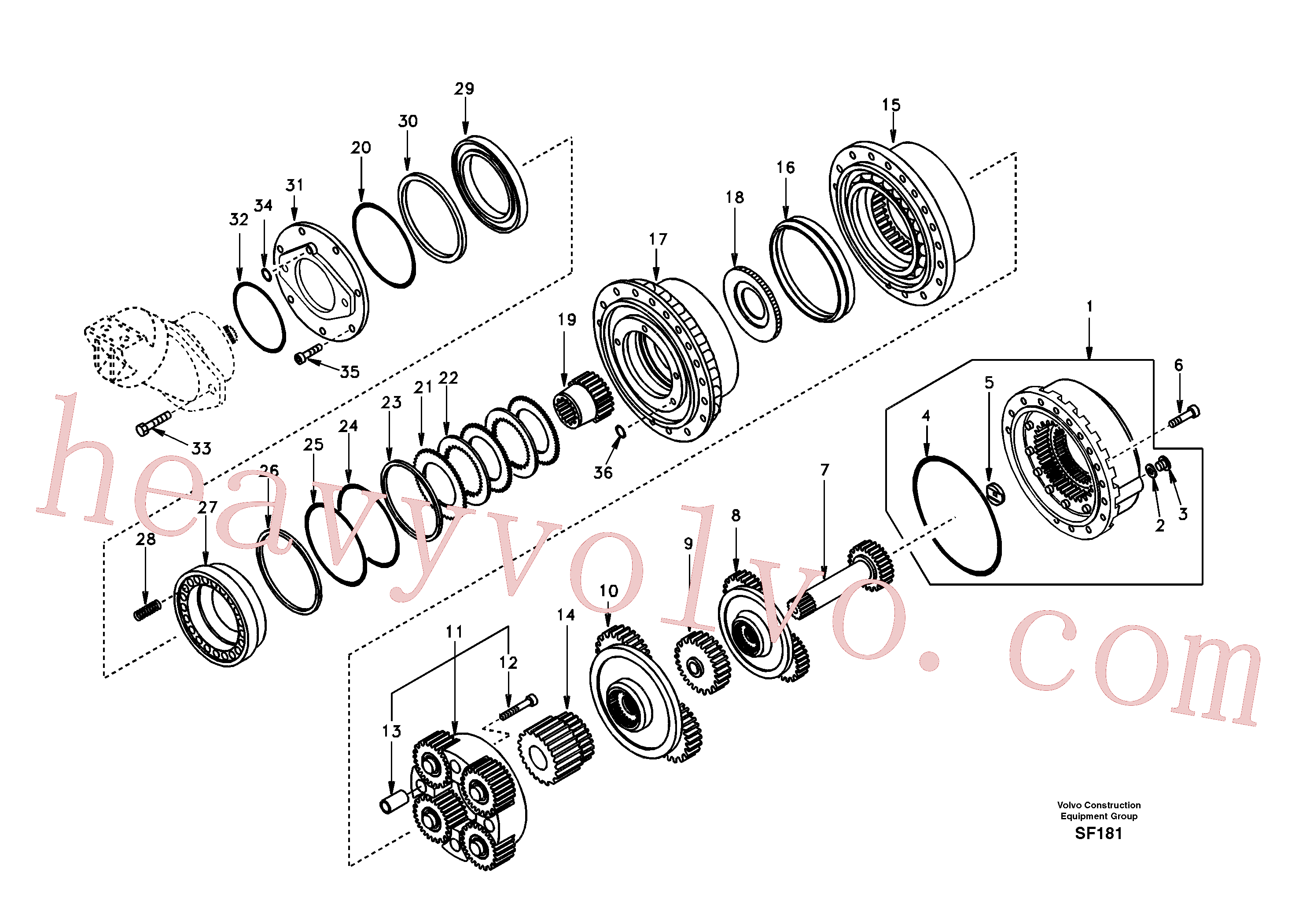 China Made SA8230-35580 Spacer parts for Volvo Excavator