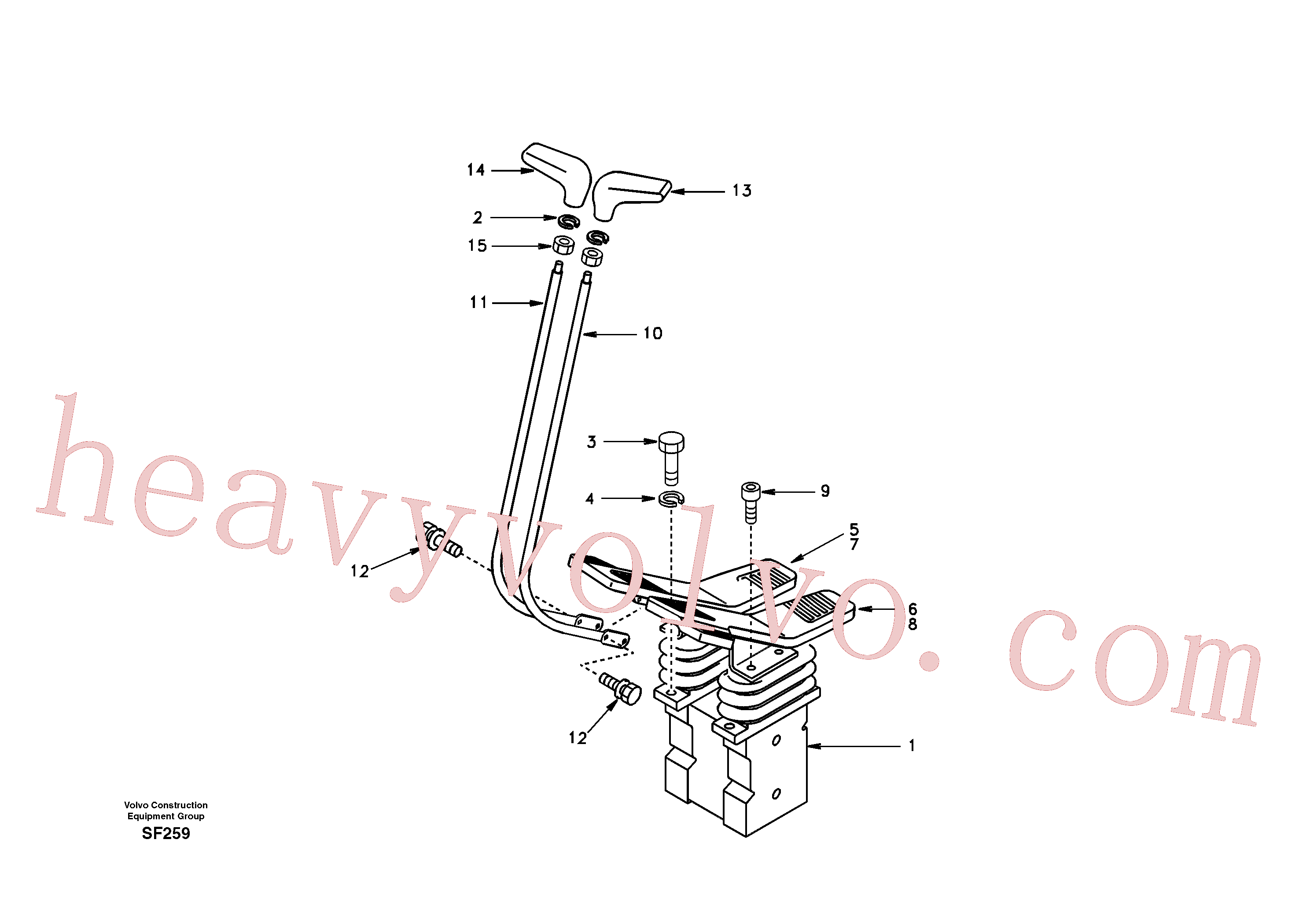 SA1068-02450 Lever for Volvo Excavator Parts