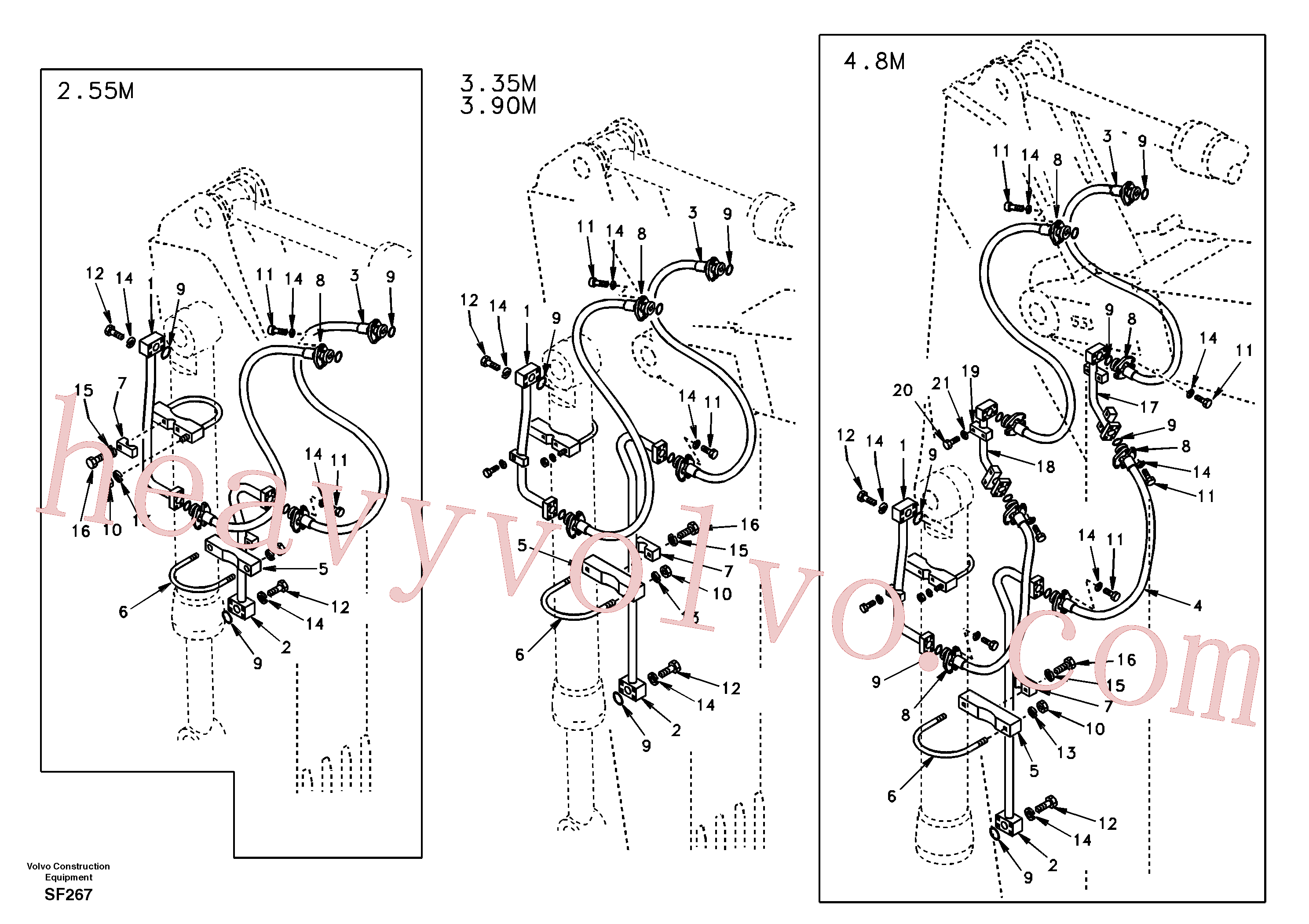 China Made SA9495-17654 Xtraflex/5000 parts for Volvo Excavator