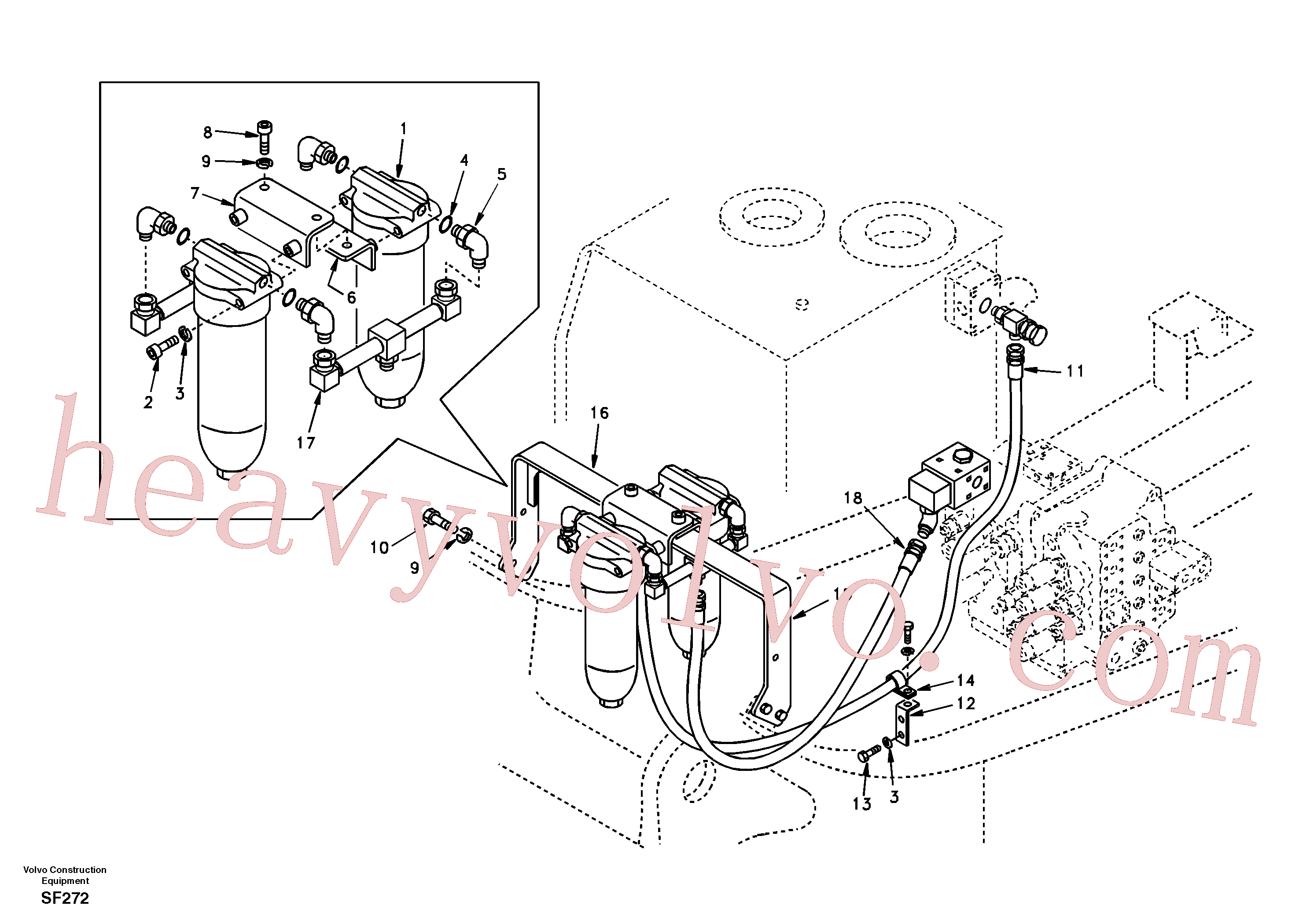 Volvo excavator part VOE14510906 Bracket for sale