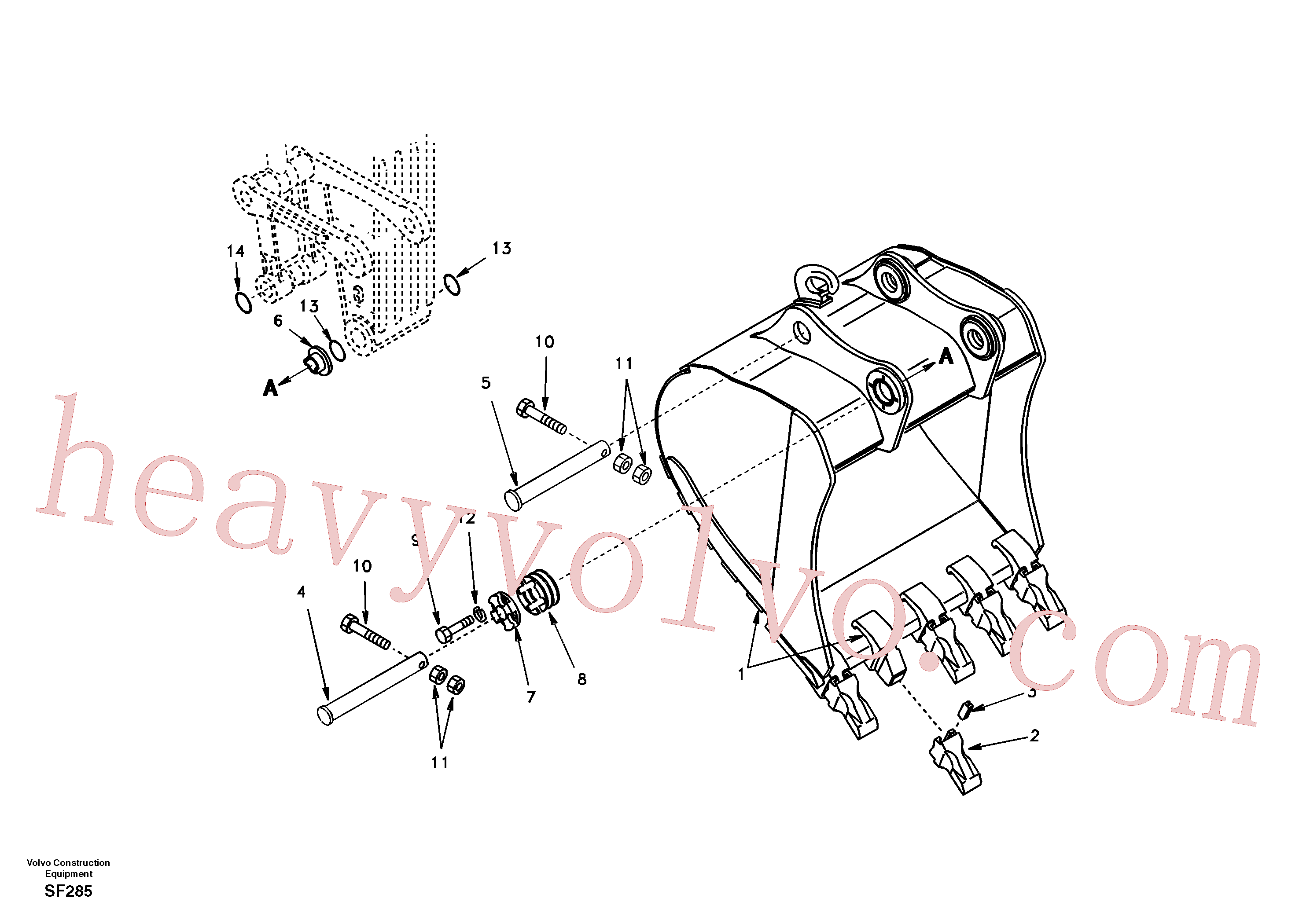 SA1172-04080 Cover for Volvo Excavator spare