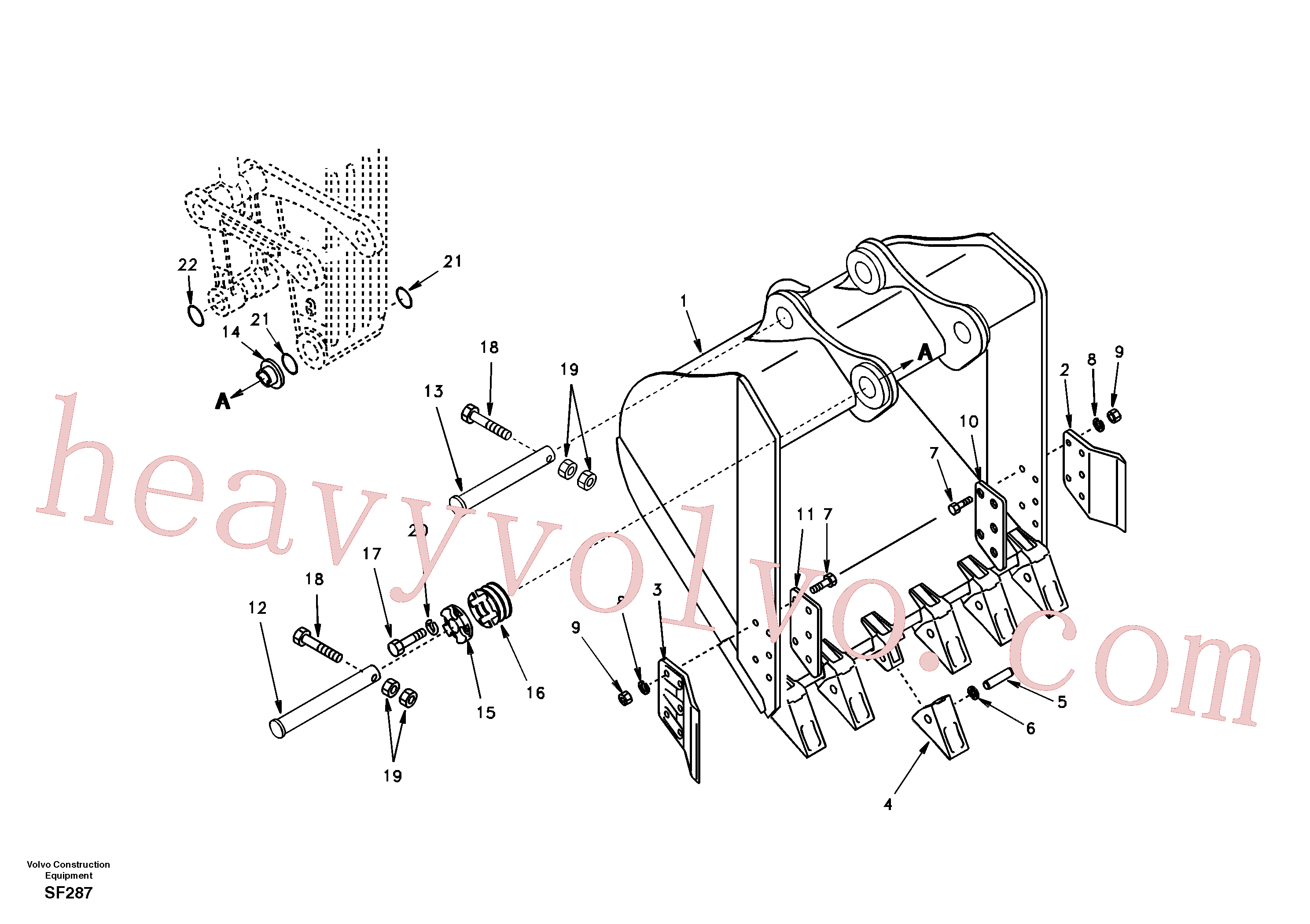 SA1172-04080 Cover for Volvo Excavator spare