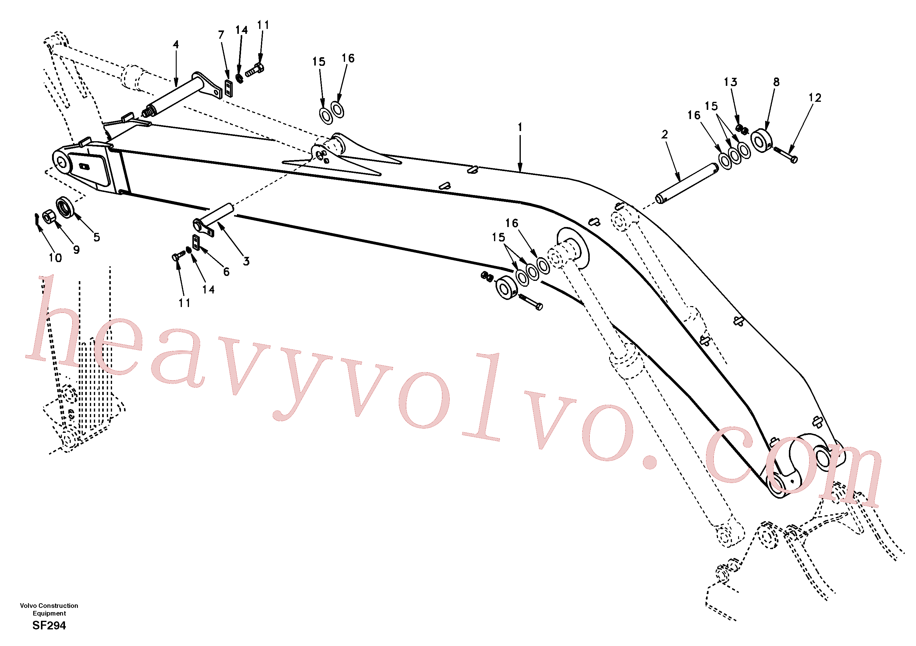 China Made VOE14502988 Boom parts for Volvo Excavator