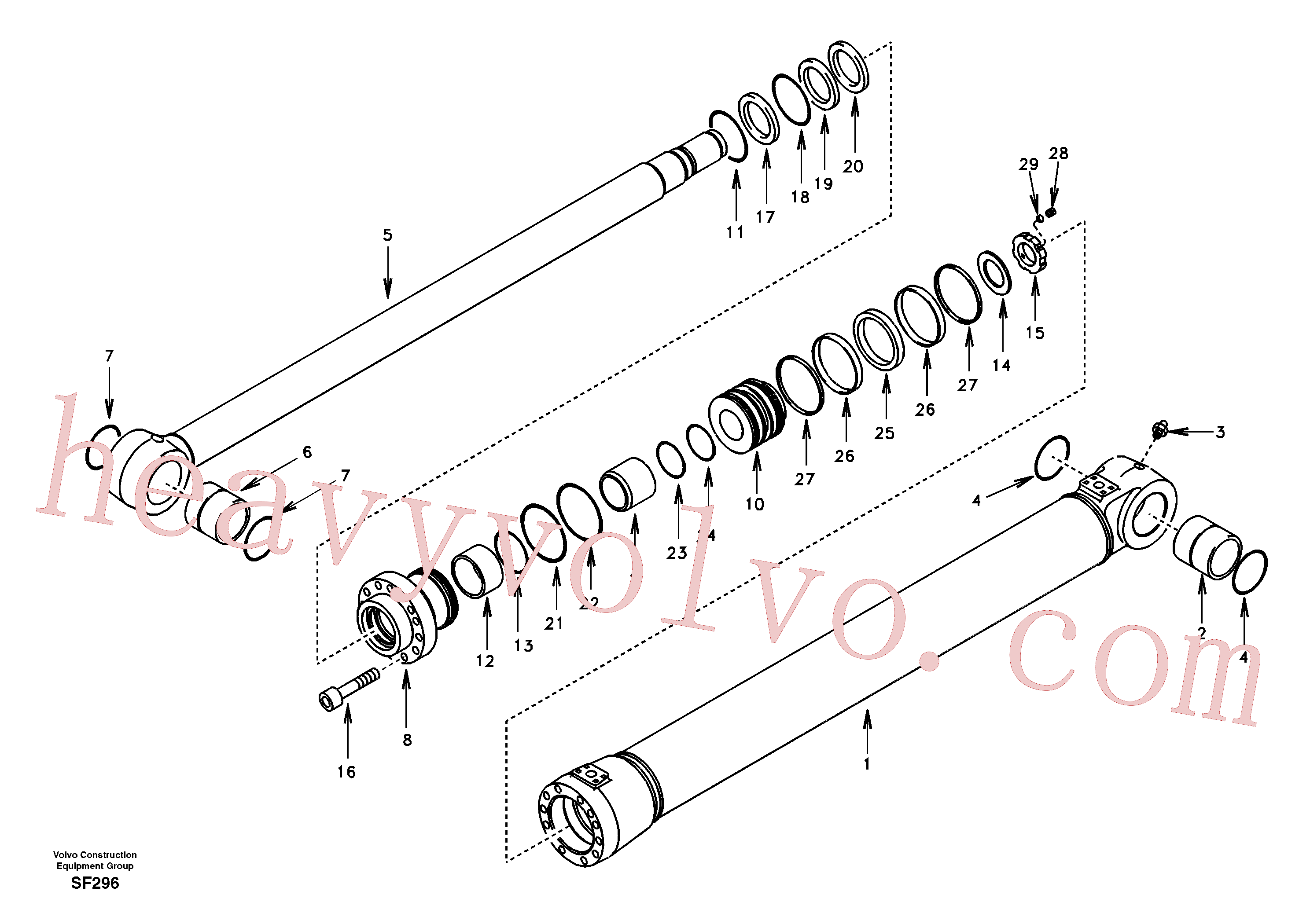 Volvo excavator part VOE14501242 Rod for sale