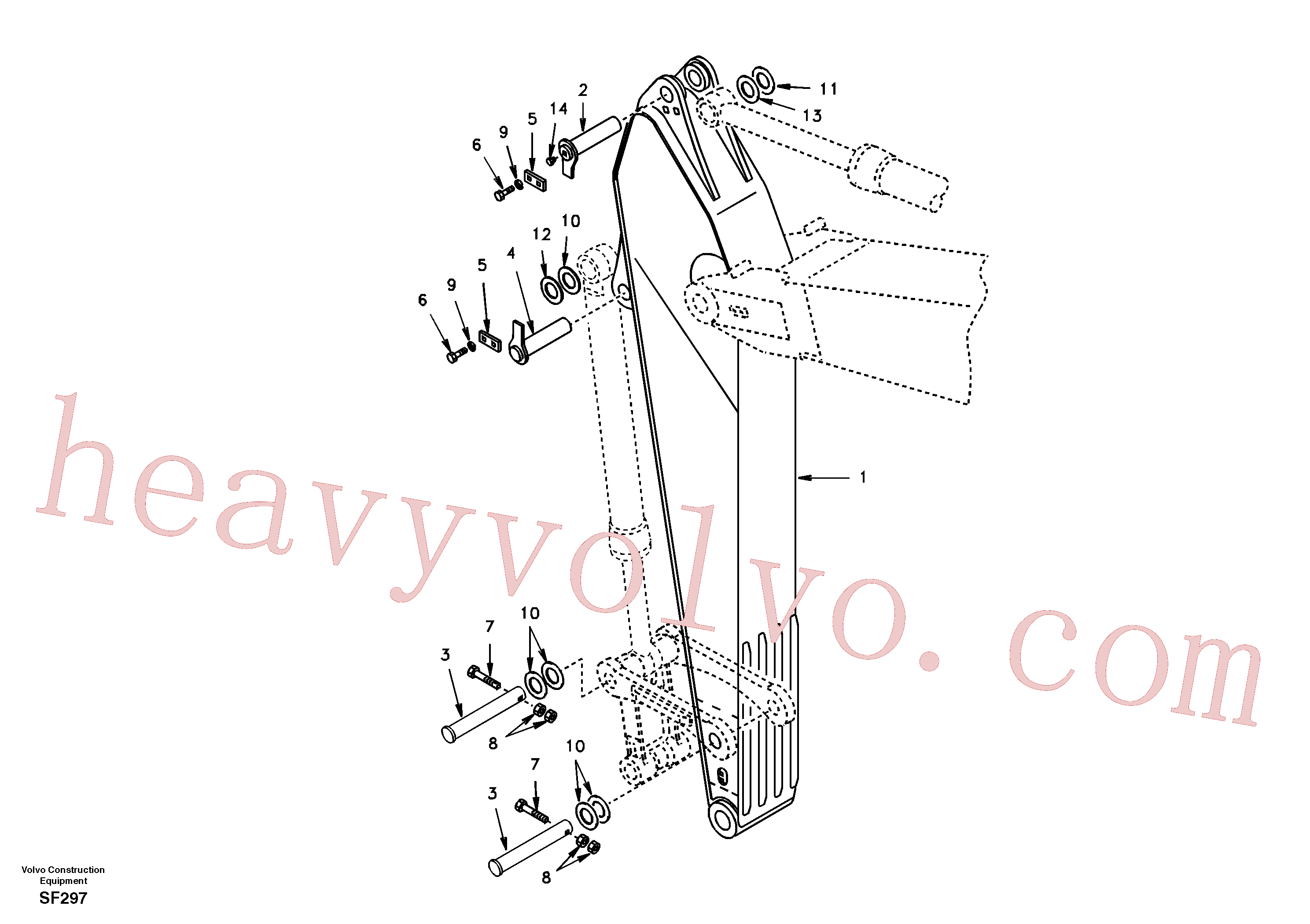Volvo excavator part SA9011-22025 Hexagon screw for sale