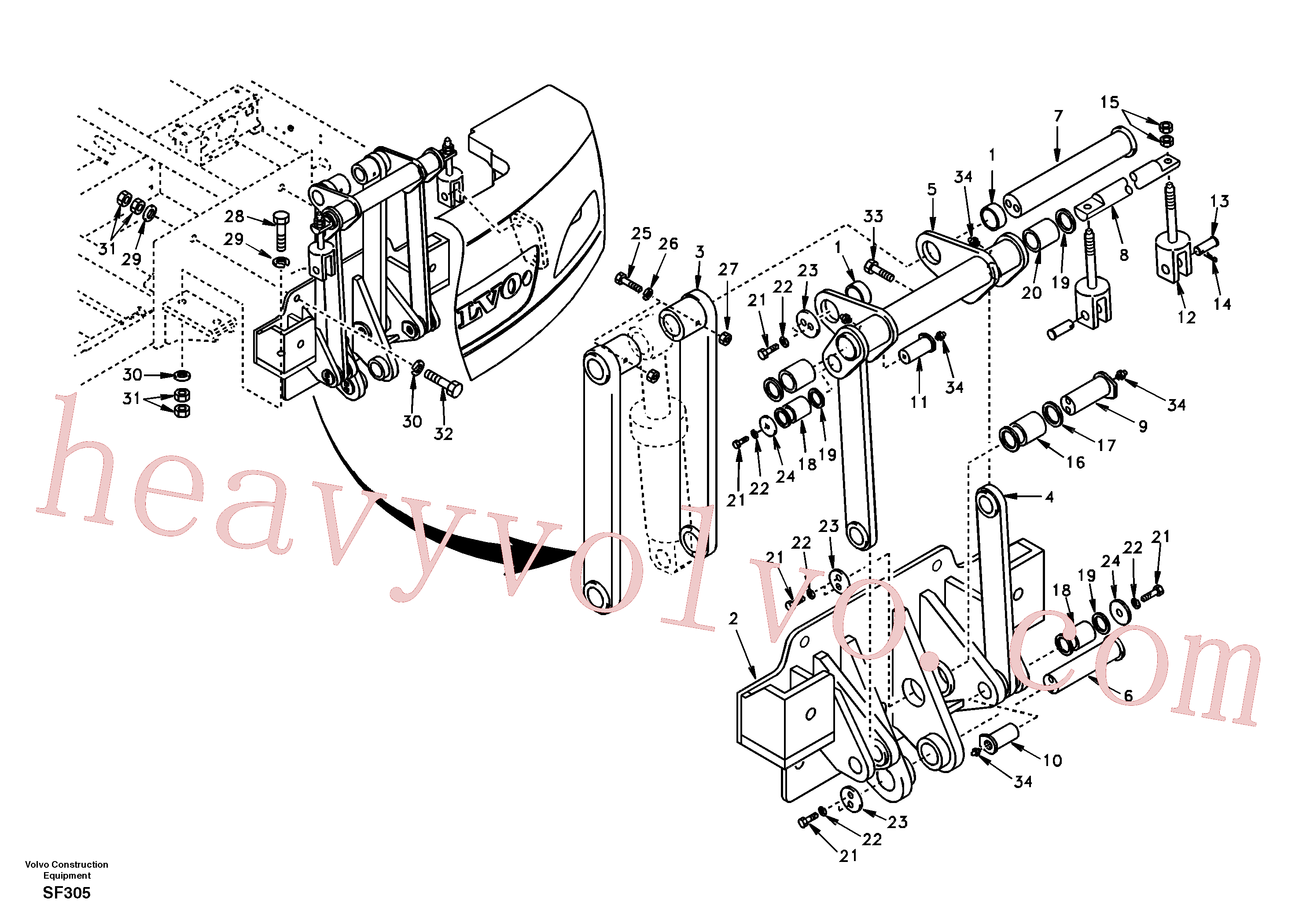 China Made SA9011-23020 Hexagon screw parts for Volvo Excavator
