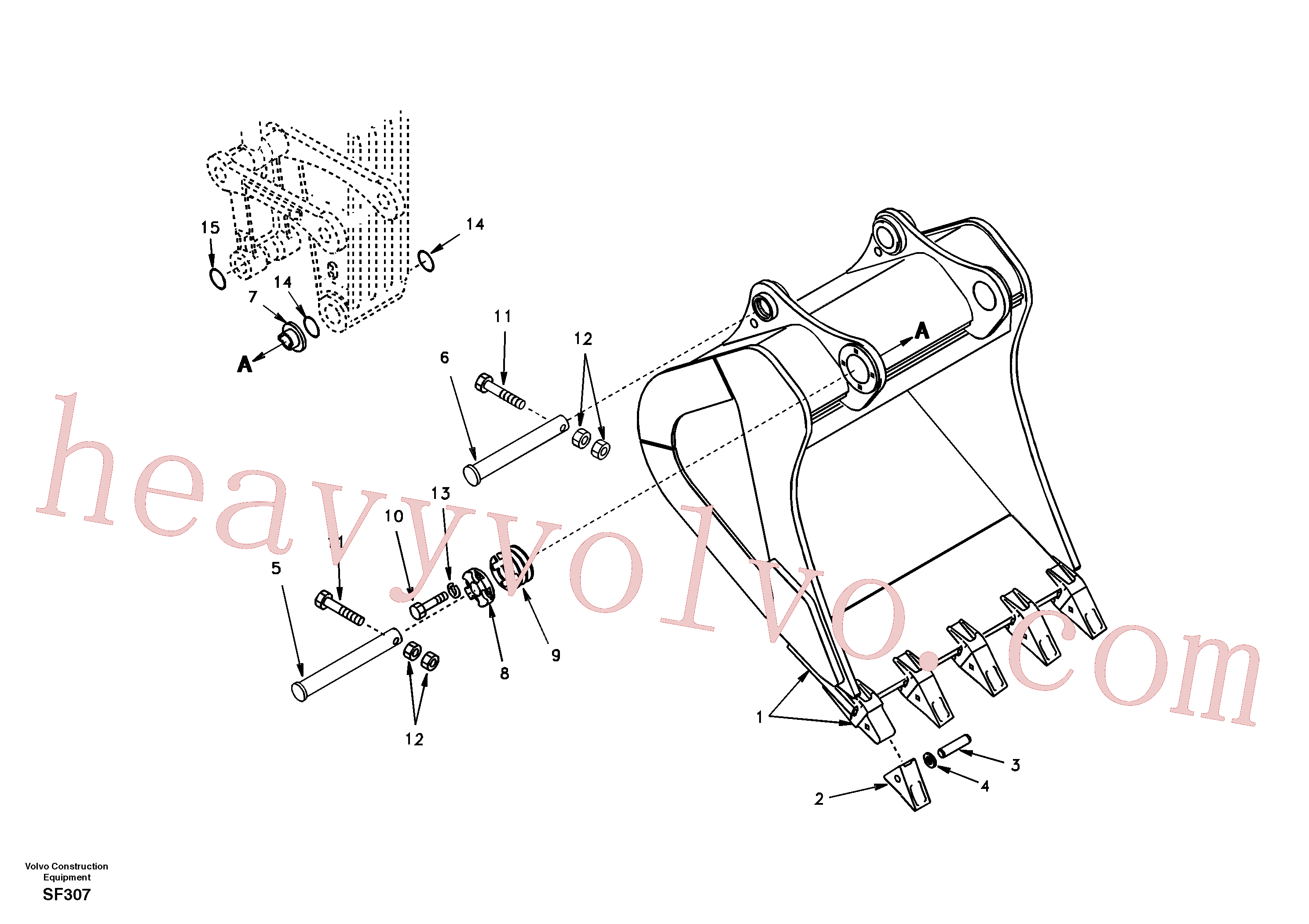SA1172-04080 Cover for Volvo Excavator spare
