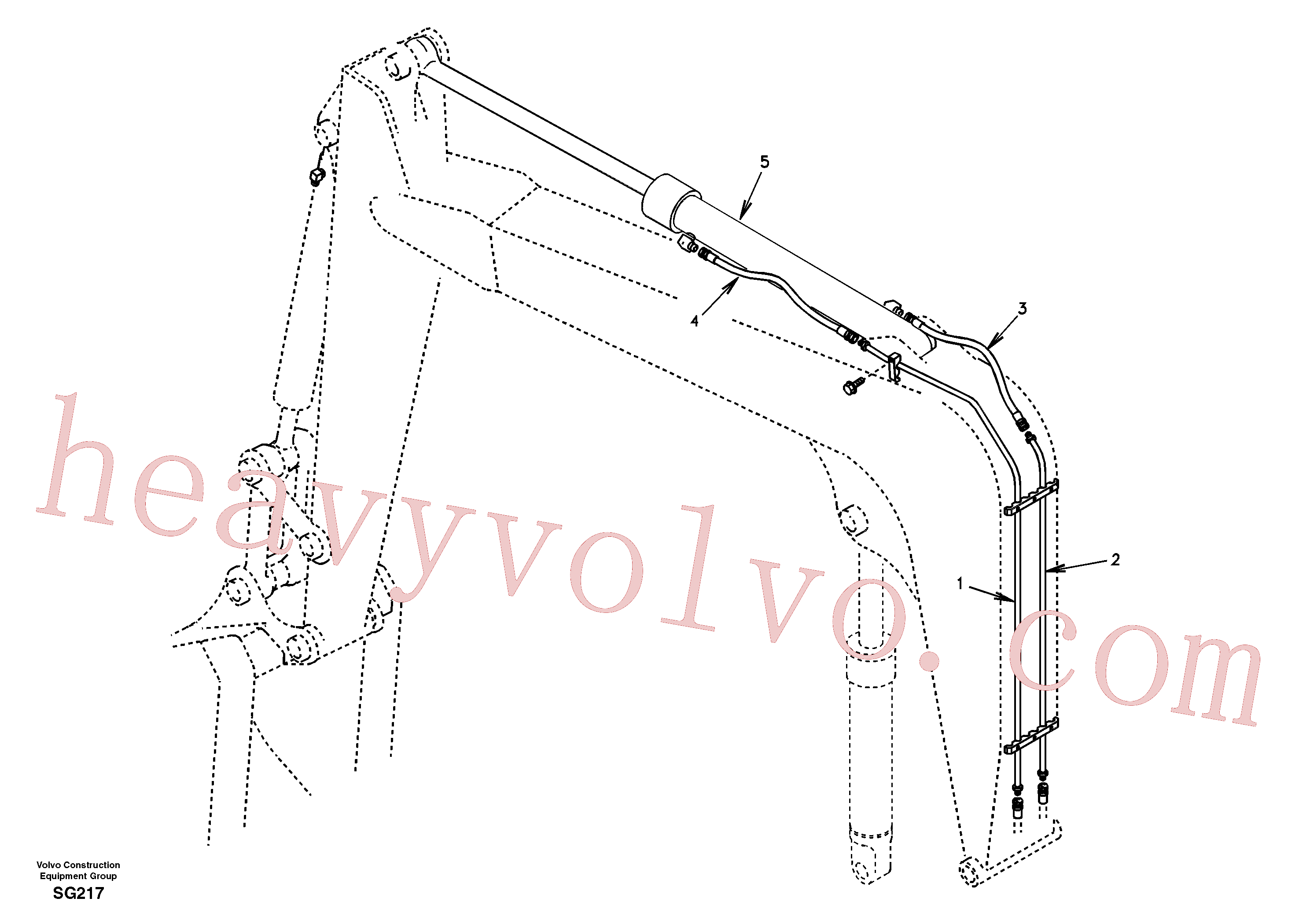 Volvo excavator part SA1174-30032 Pipe for sale