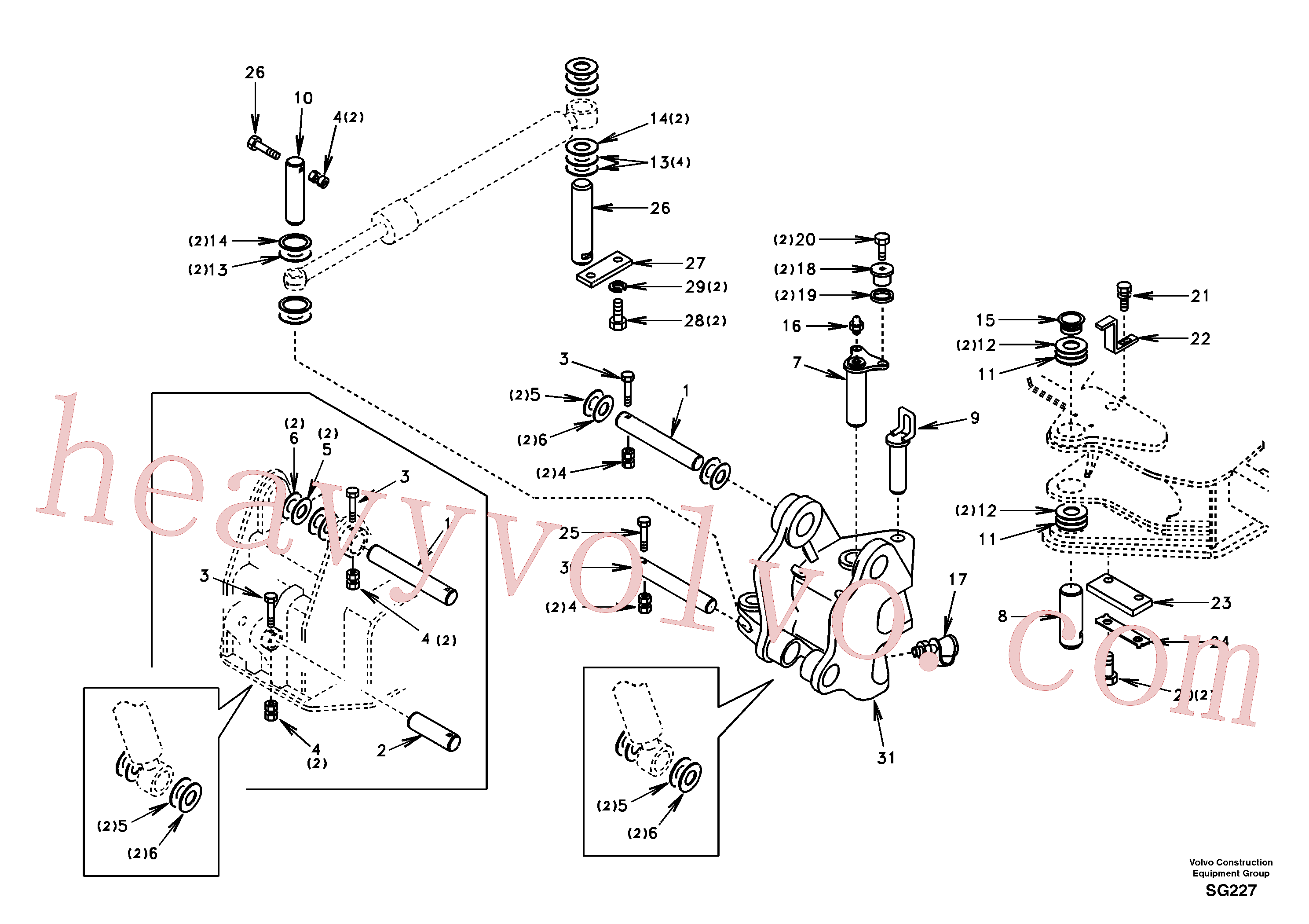 Volvo excavator part SA1075-00260 Washer for sale