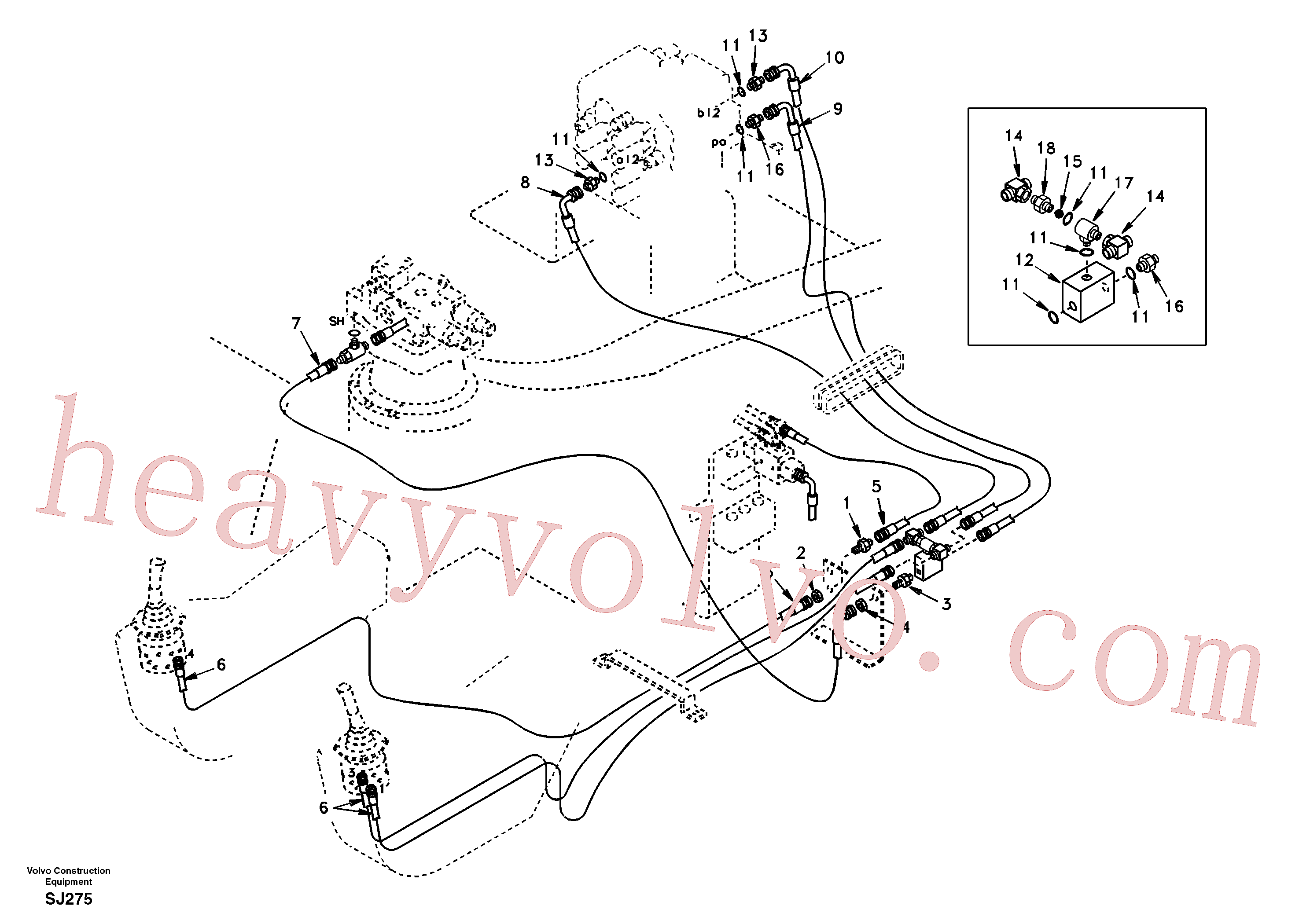 SA9453-03326 Hose assembly for Volvo Excavator spare