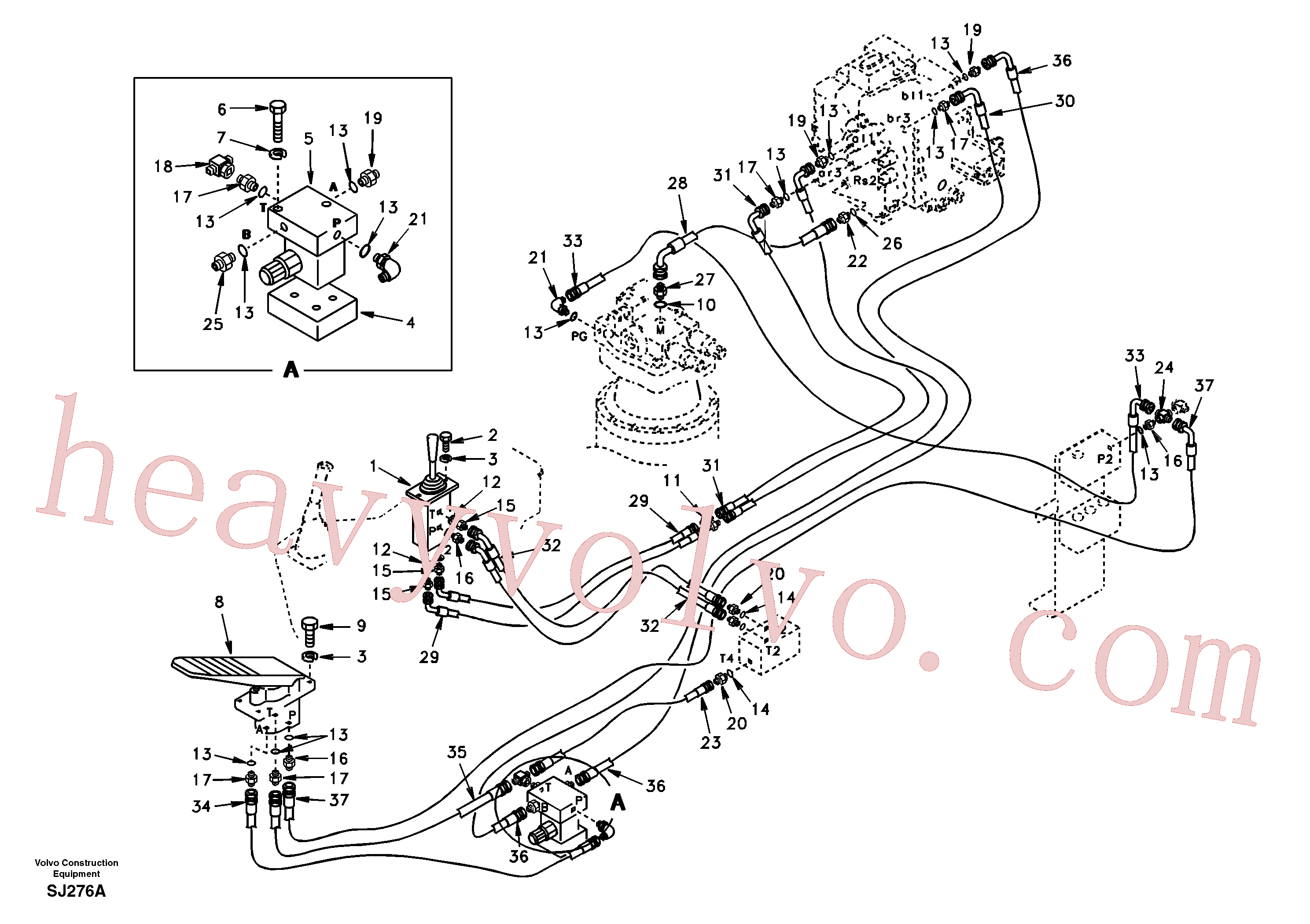 SA9453-03360 Hose assembly for Volvo Excavator Parts