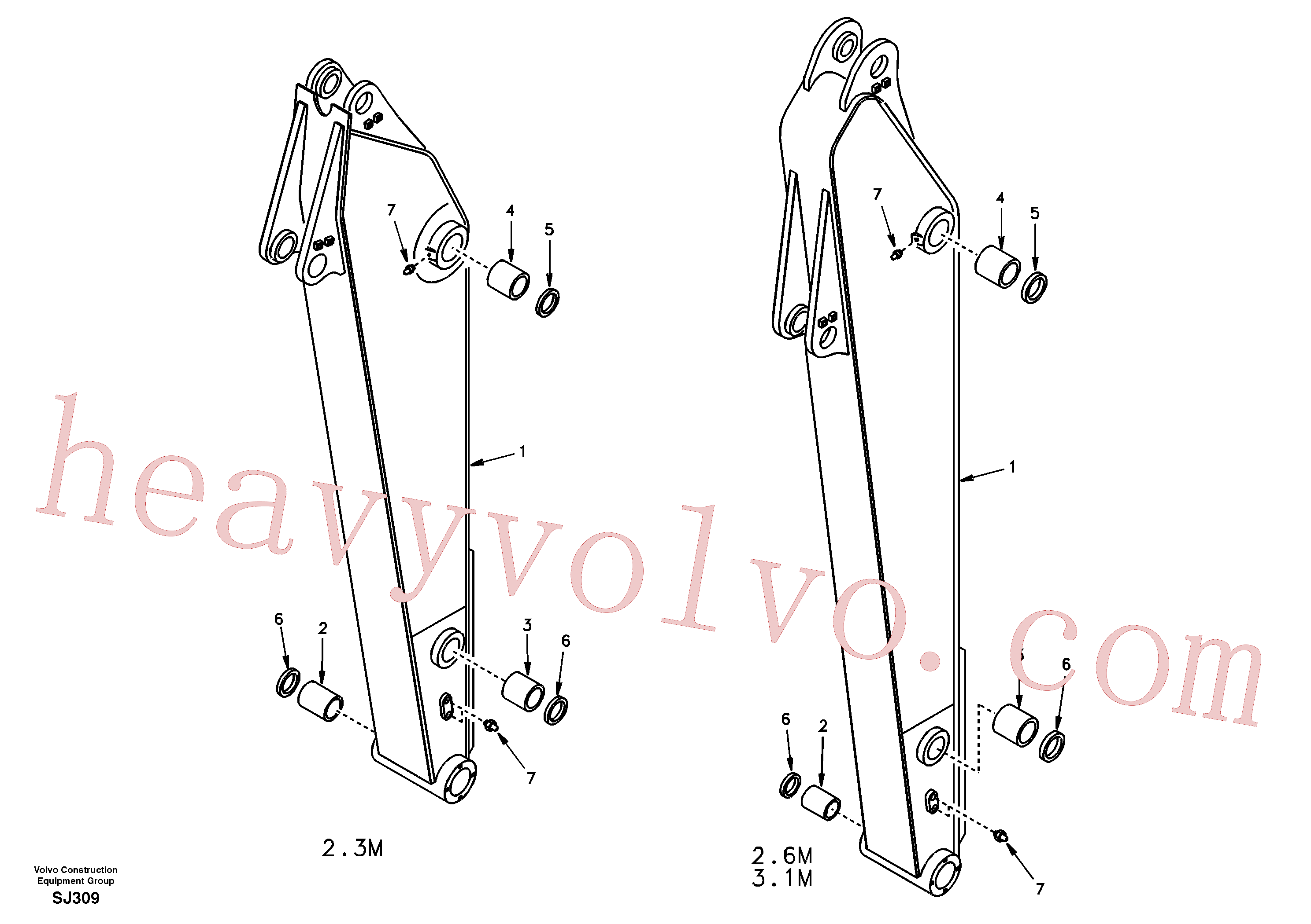 SA1172-00111 Bushing for Volvo Excavator spare