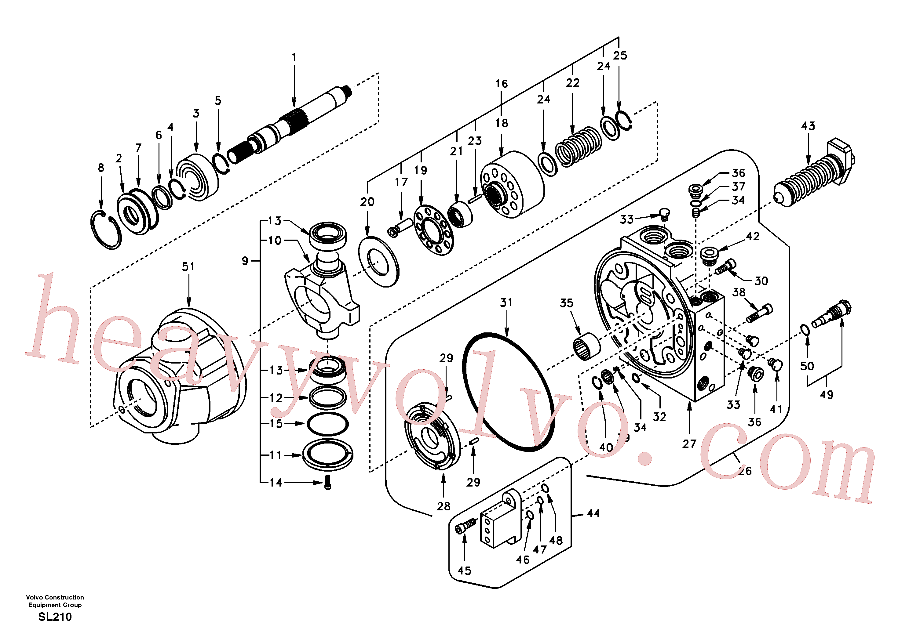 Wholesale SA8230-15610 Rotator for Volvo Excavator