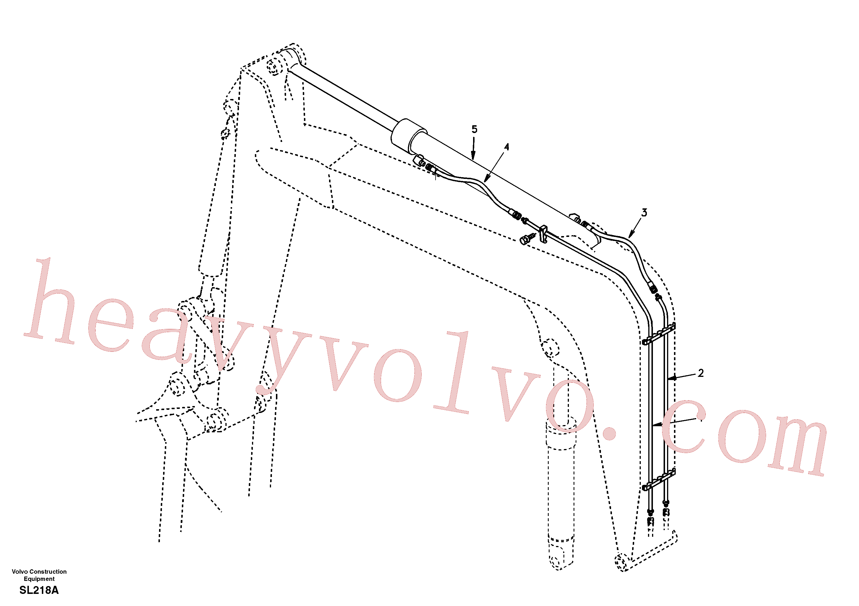 Volvo excavator part SA1174-30032 Pipe for sale