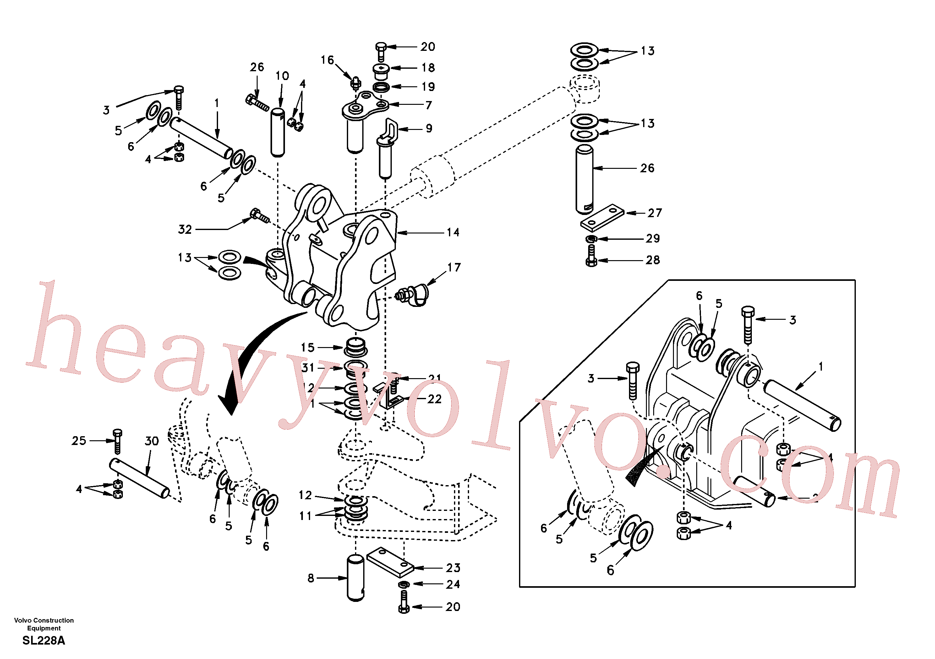 Wholesale SA1171-30220 Pin for Volvo Excavator