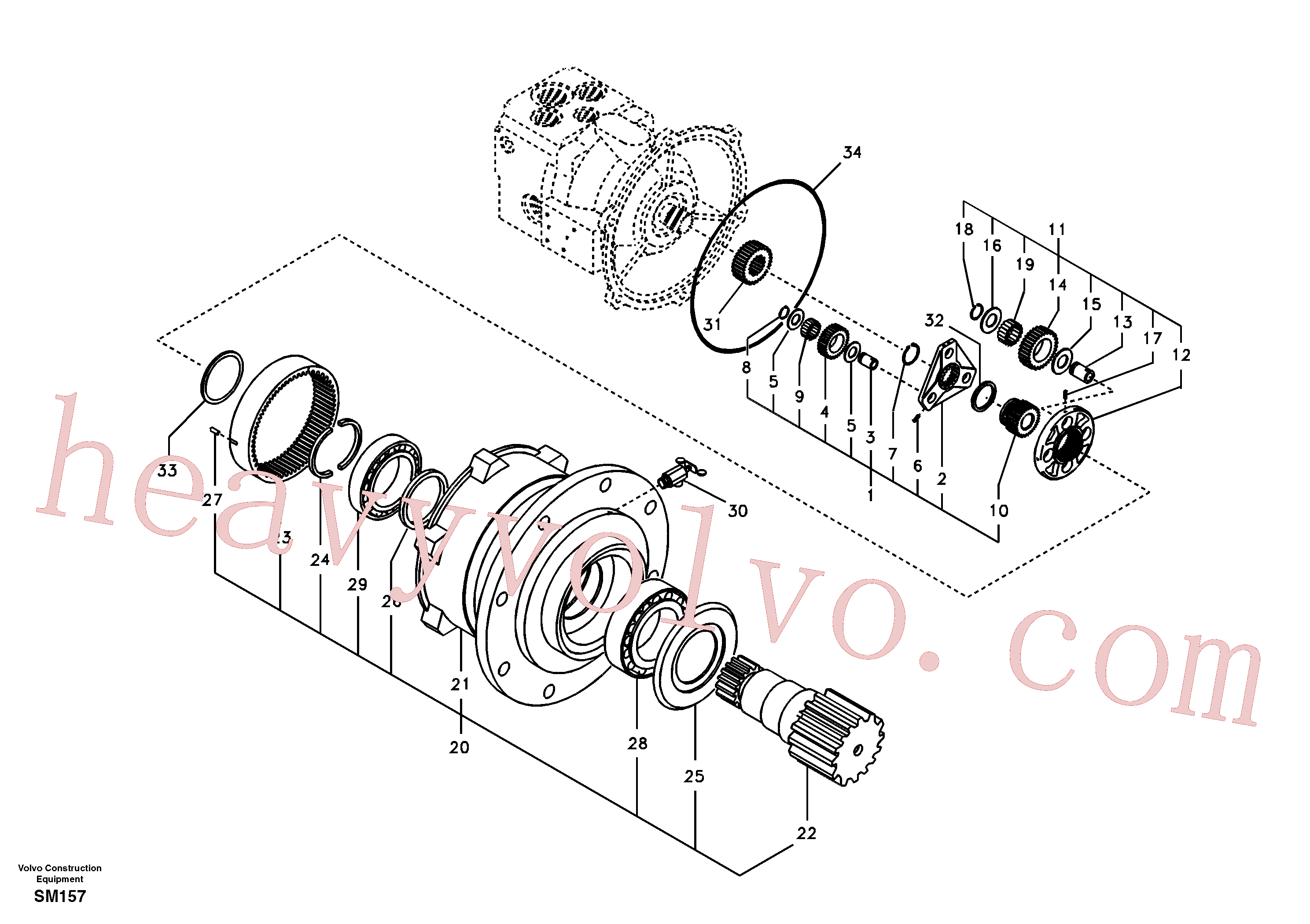 VOE14503944 Ring for Volvo Excavator spare