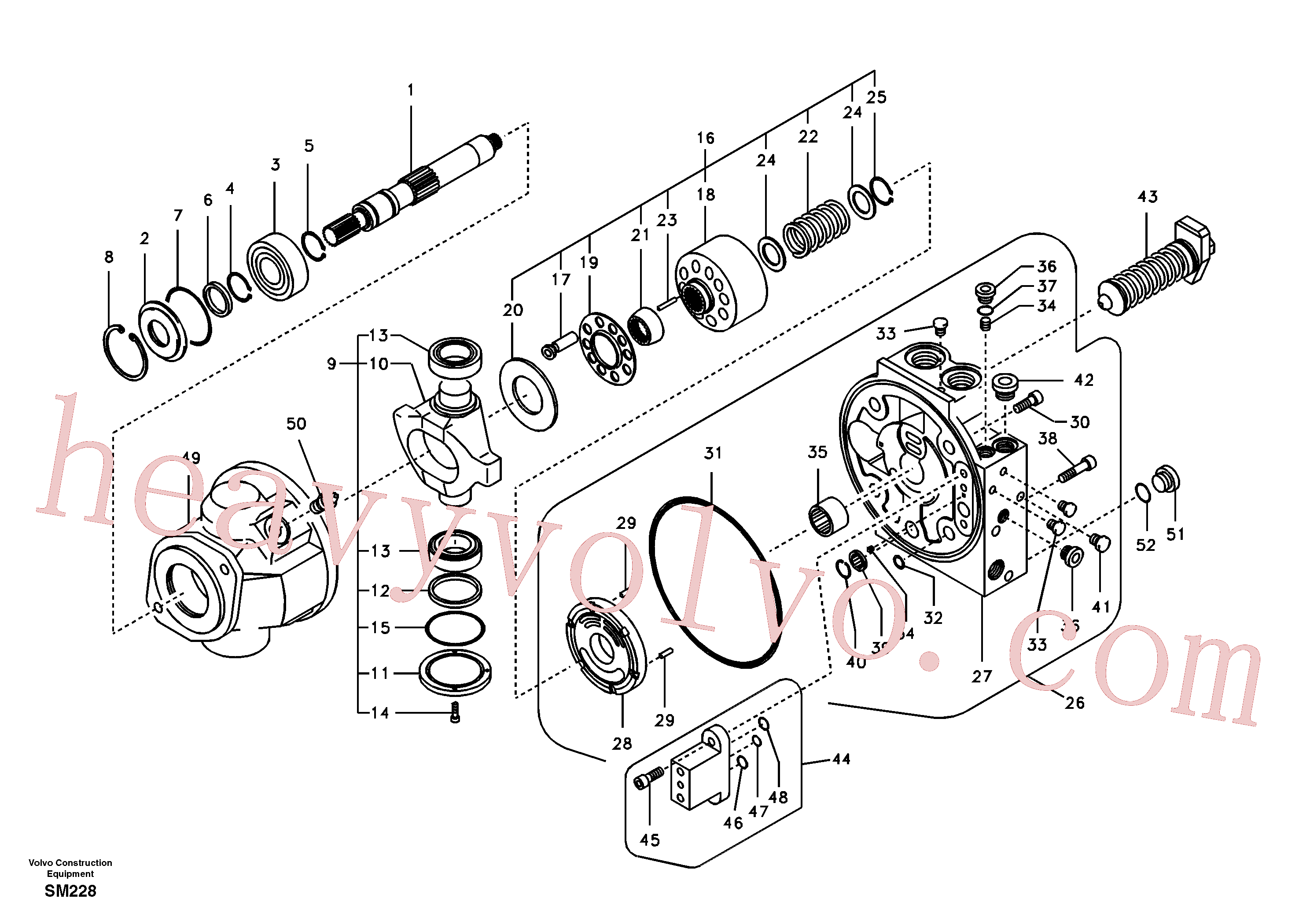 Wholesale SA8230-15610 Rotator for Volvo Excavator