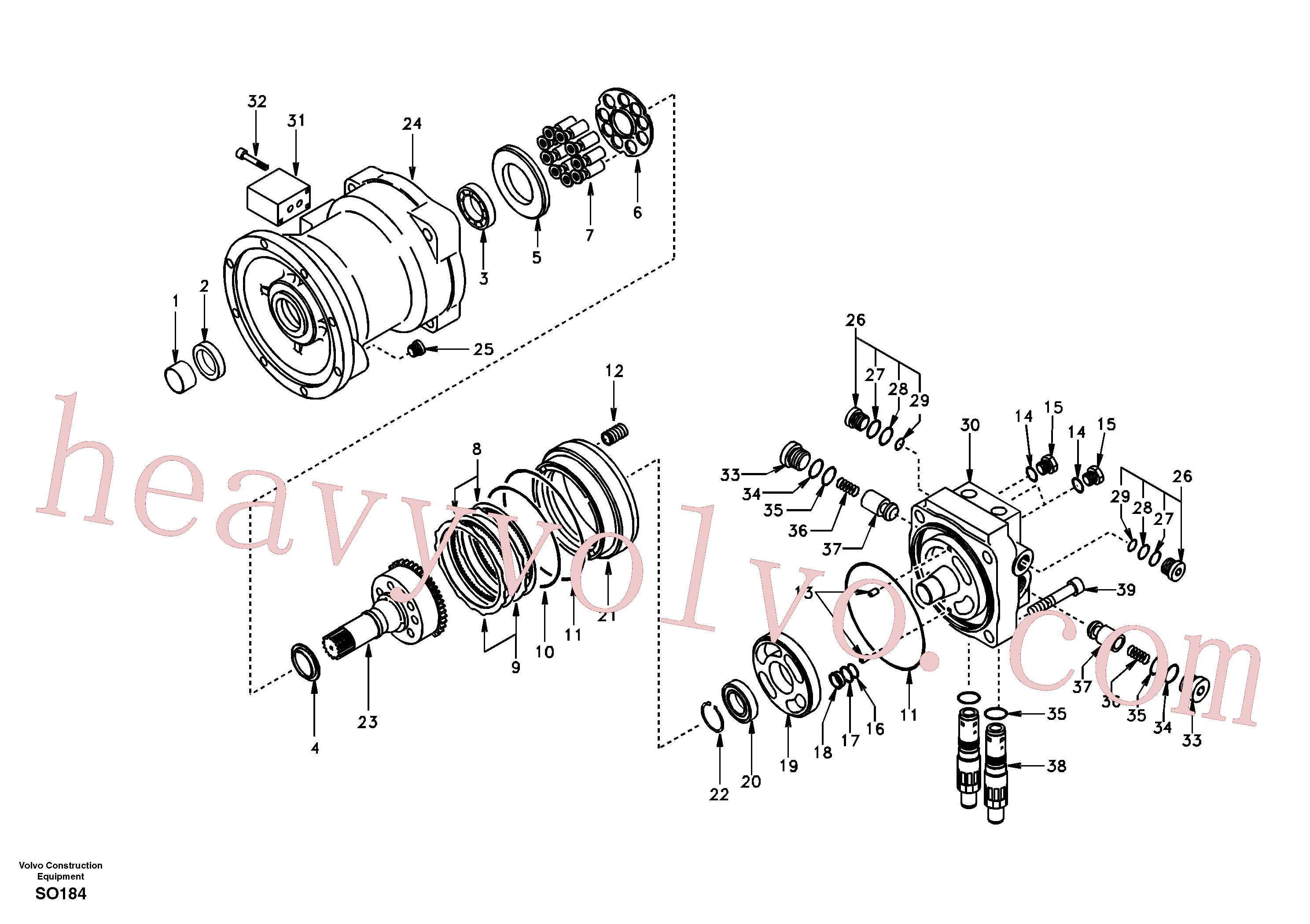 China Made VOE14504222 Swing Motor parts for Volvo Excavator