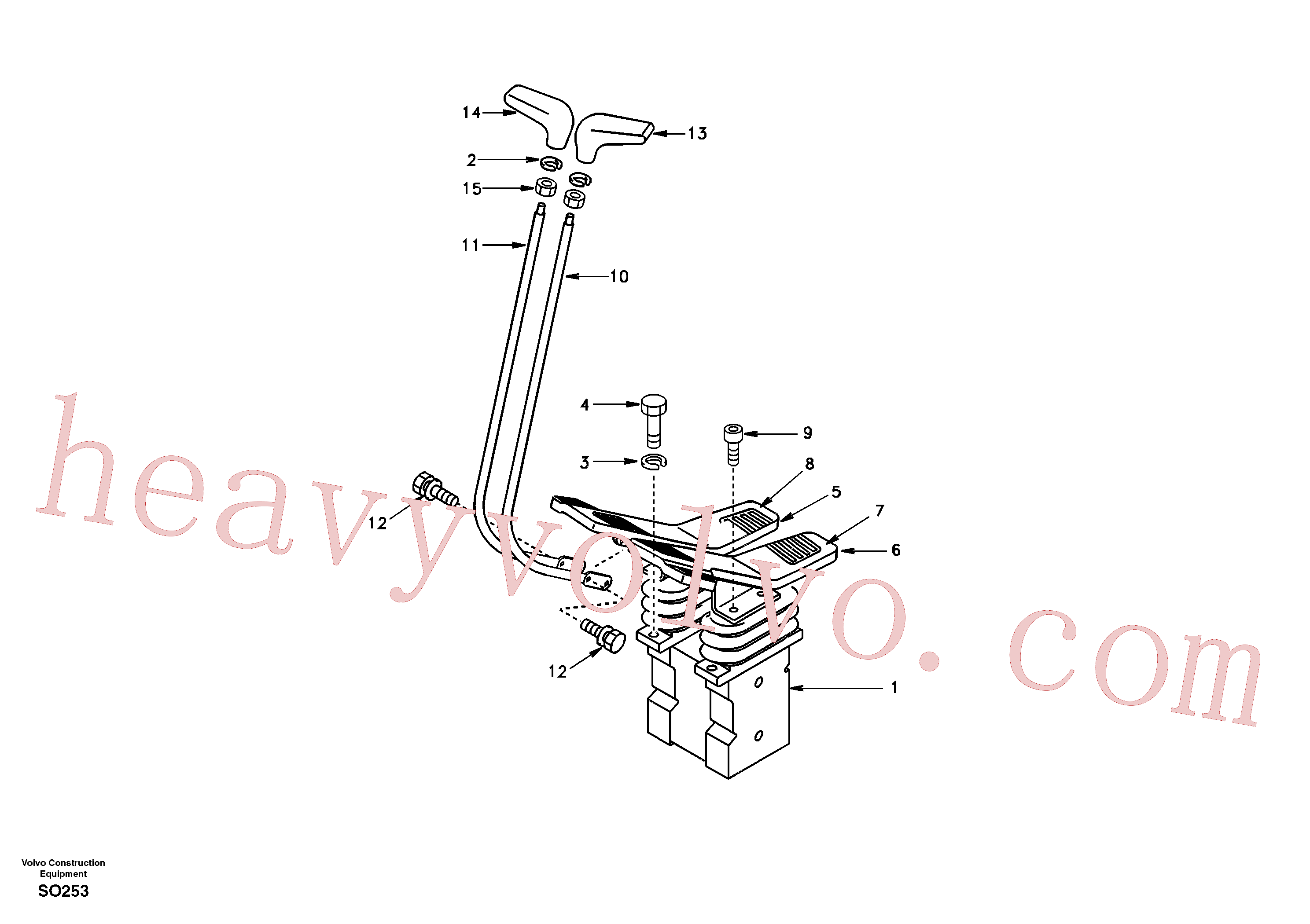 SA1068-02450 Lever for Volvo Excavator Parts
